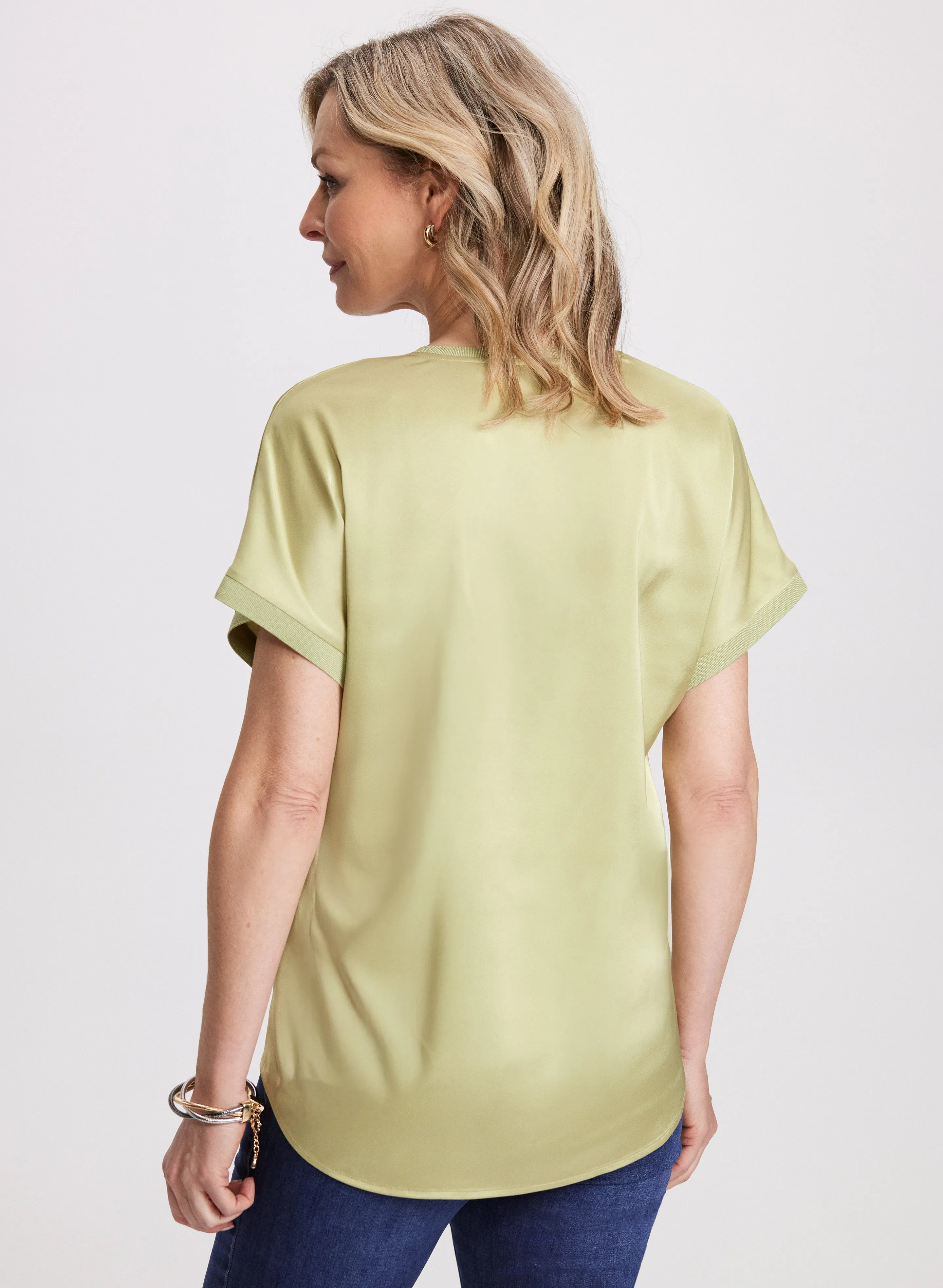 Satin V-Neck Blouse sold by Laura product image thumbnail 4