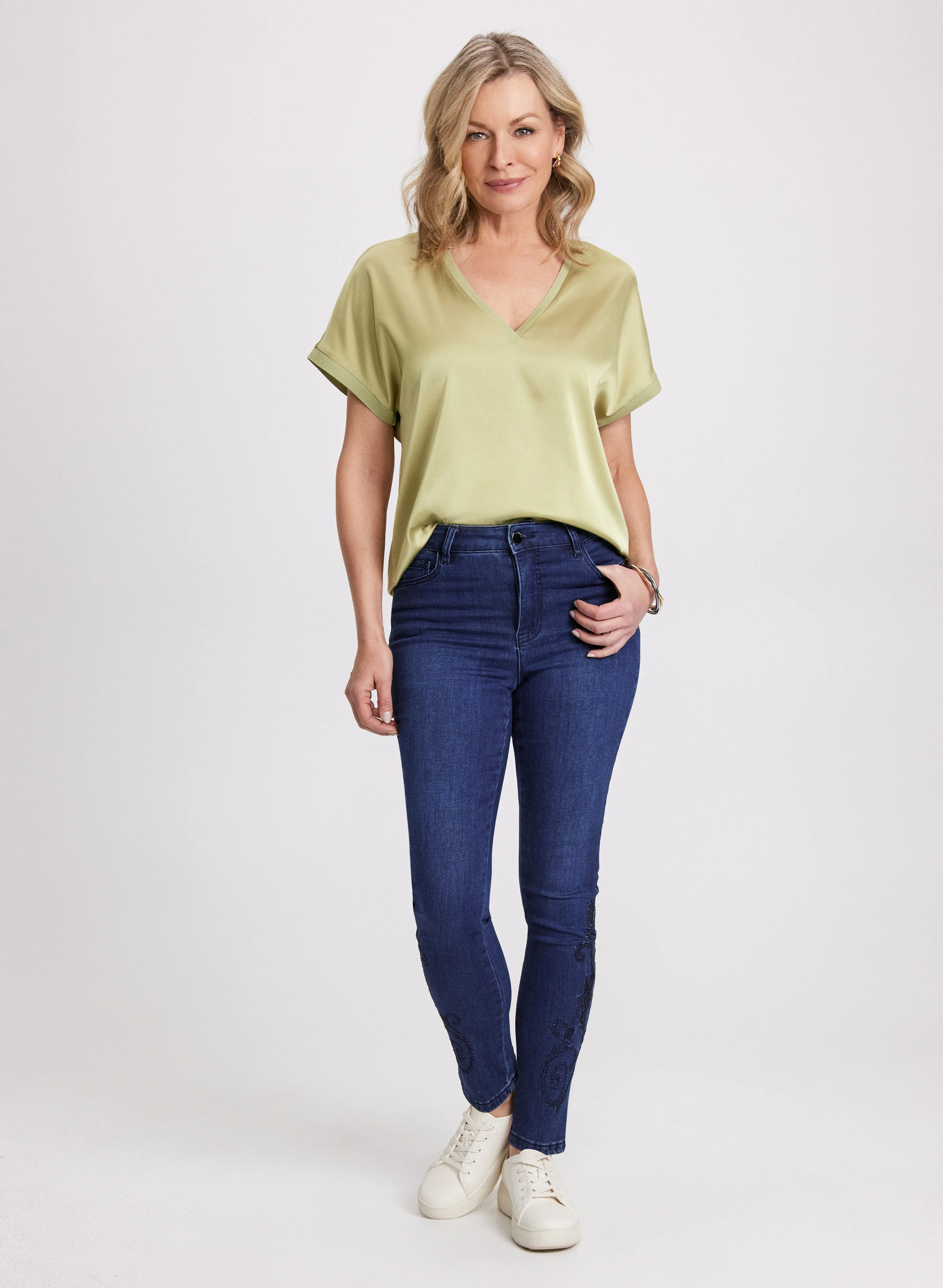 Satin V-Neck Blouse sold by Laura product image thumbnail 3
