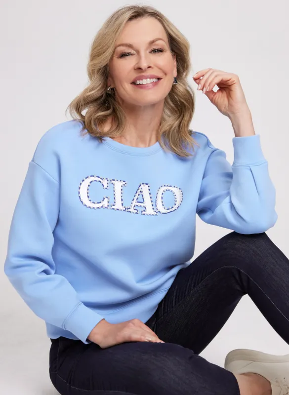 'Ciao' Long Sleeve Top sold by Laura