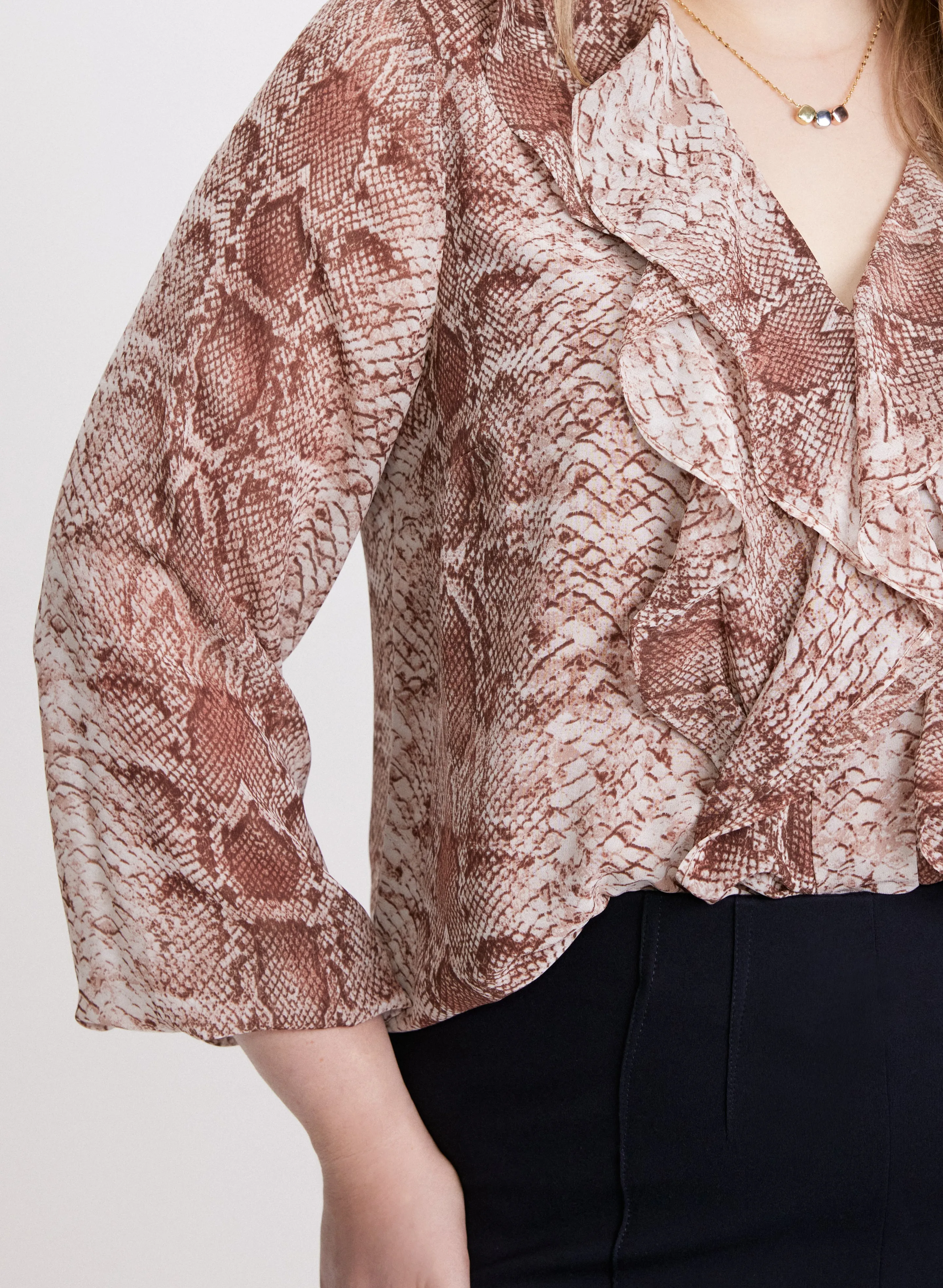 Snake Print Chiffon Blouse sold by Laura product image thumbnail 5