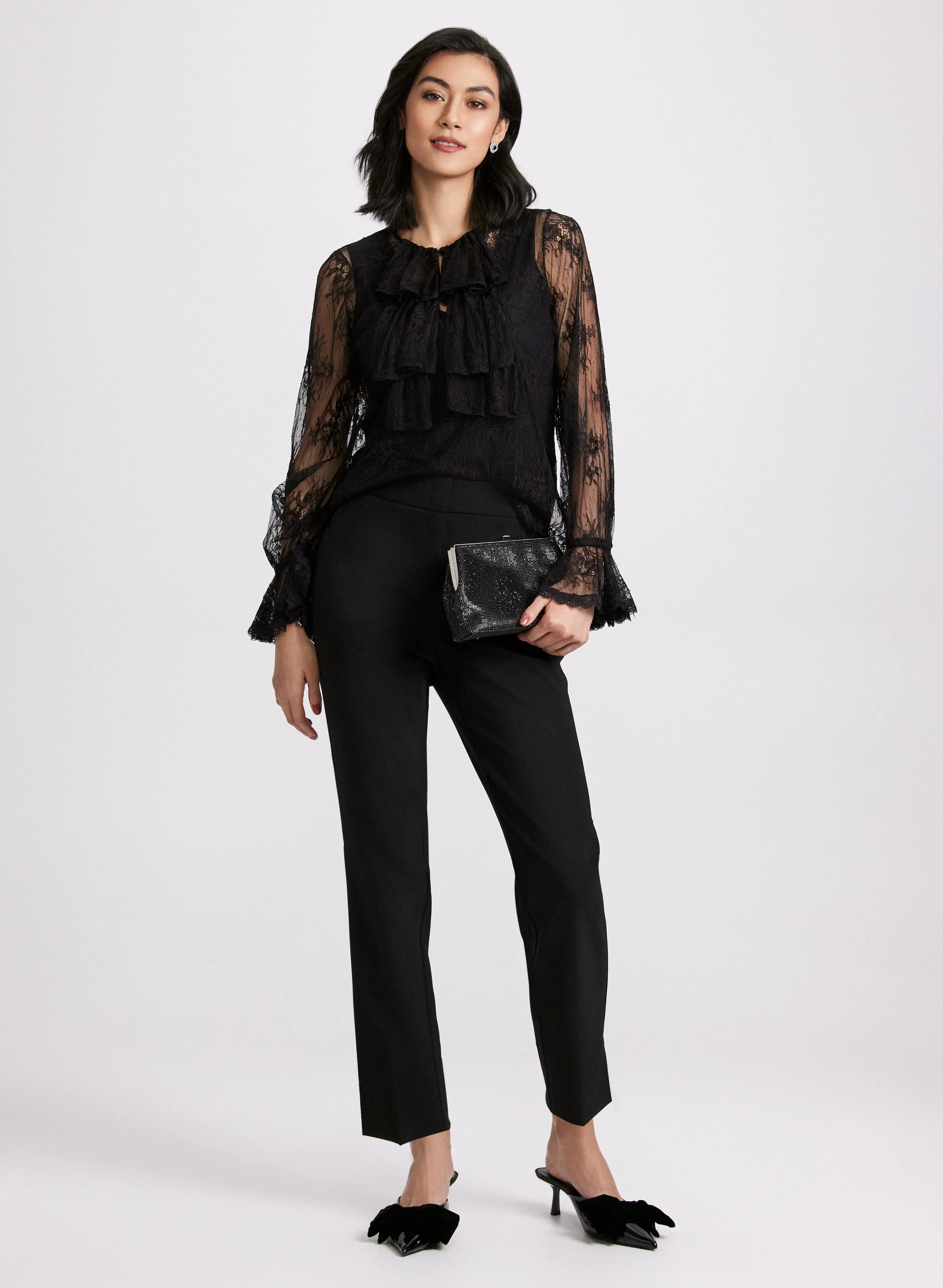 Ruffle Front Lace Blouse sold by Laura product image thumbnail 3