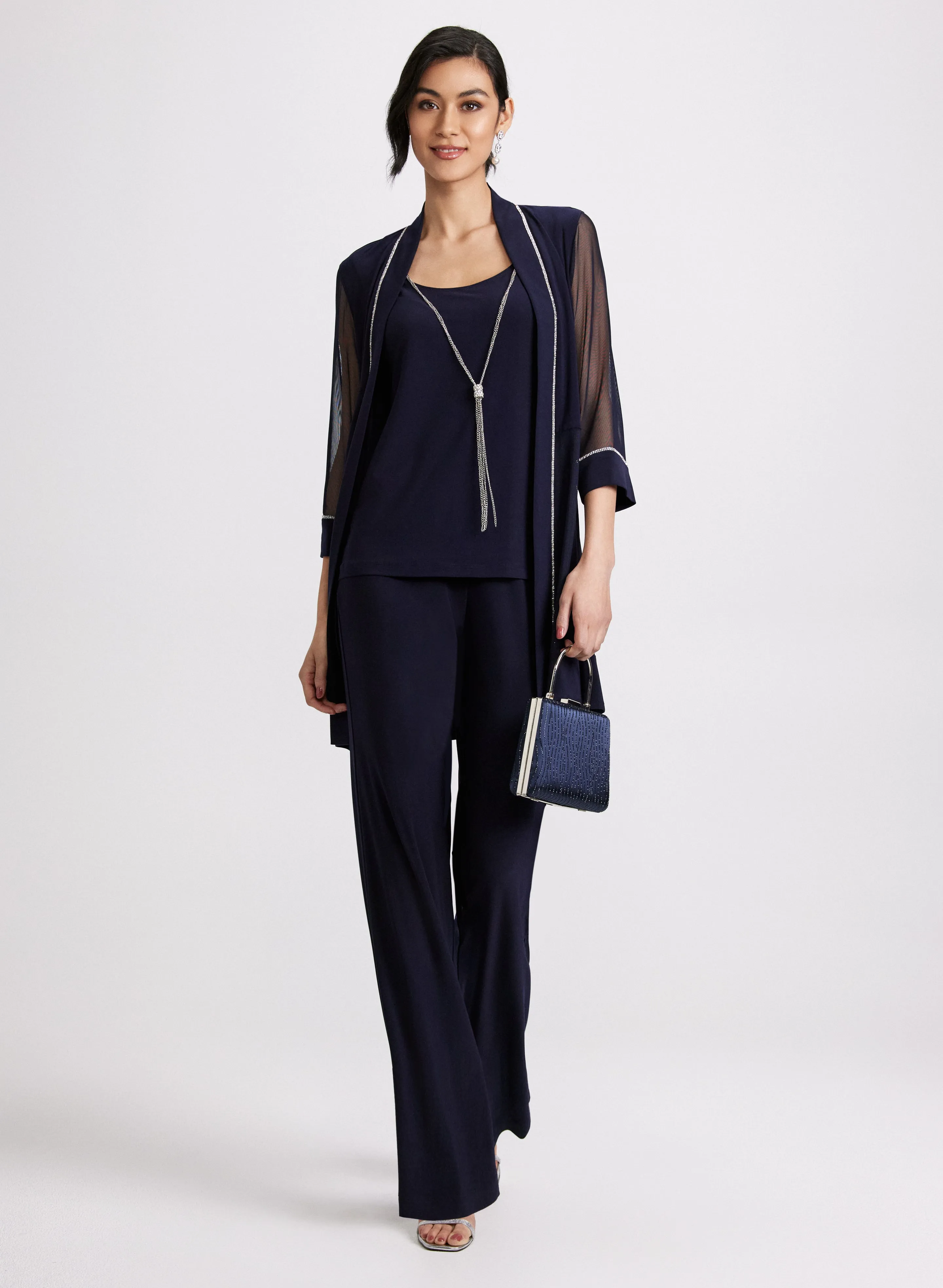 Jacket, Top, Pants & Necklace Set sold by Laura