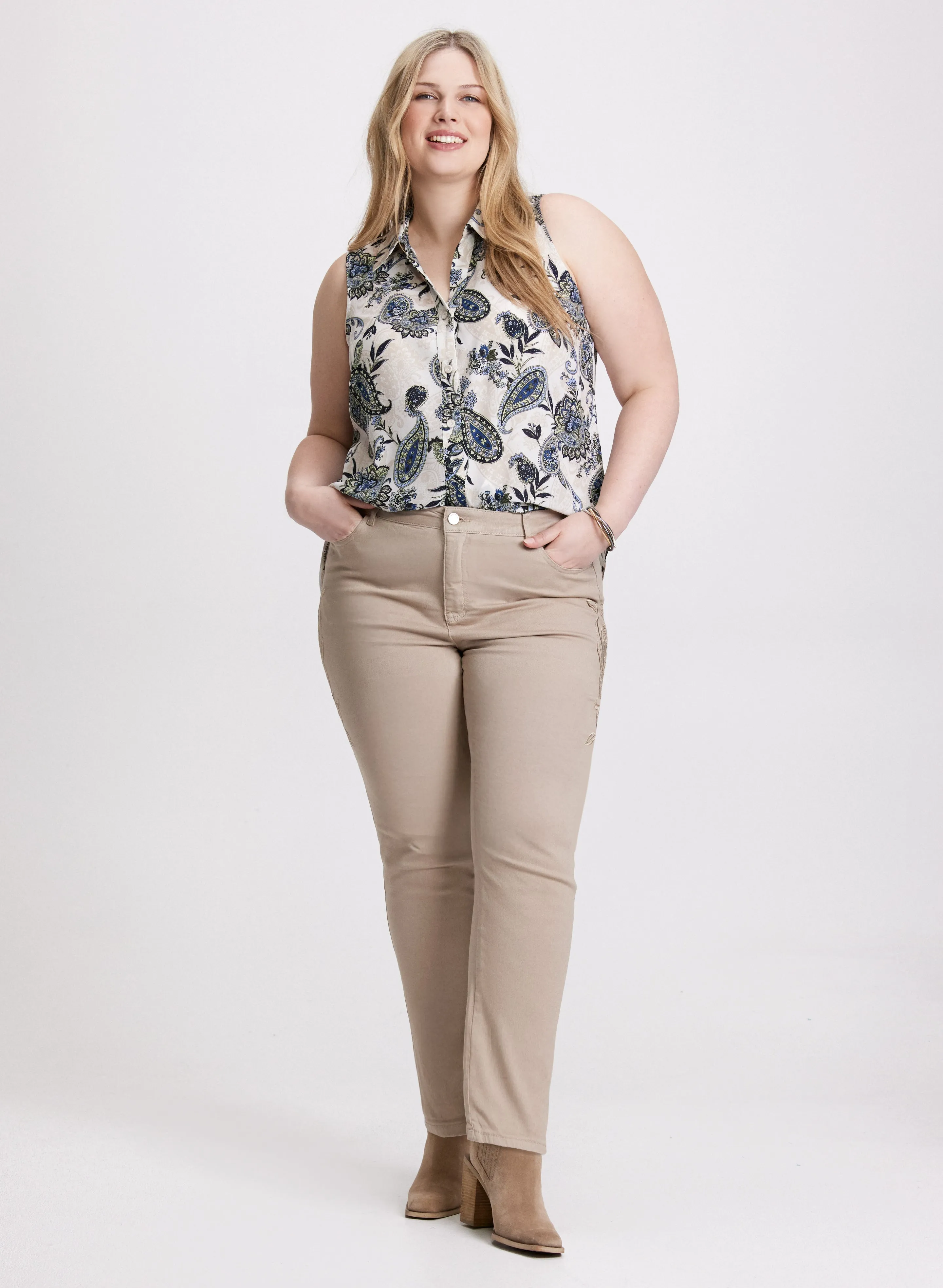 Embroidered Straight Leg Jeans sold by Laura product image thumbnail 3