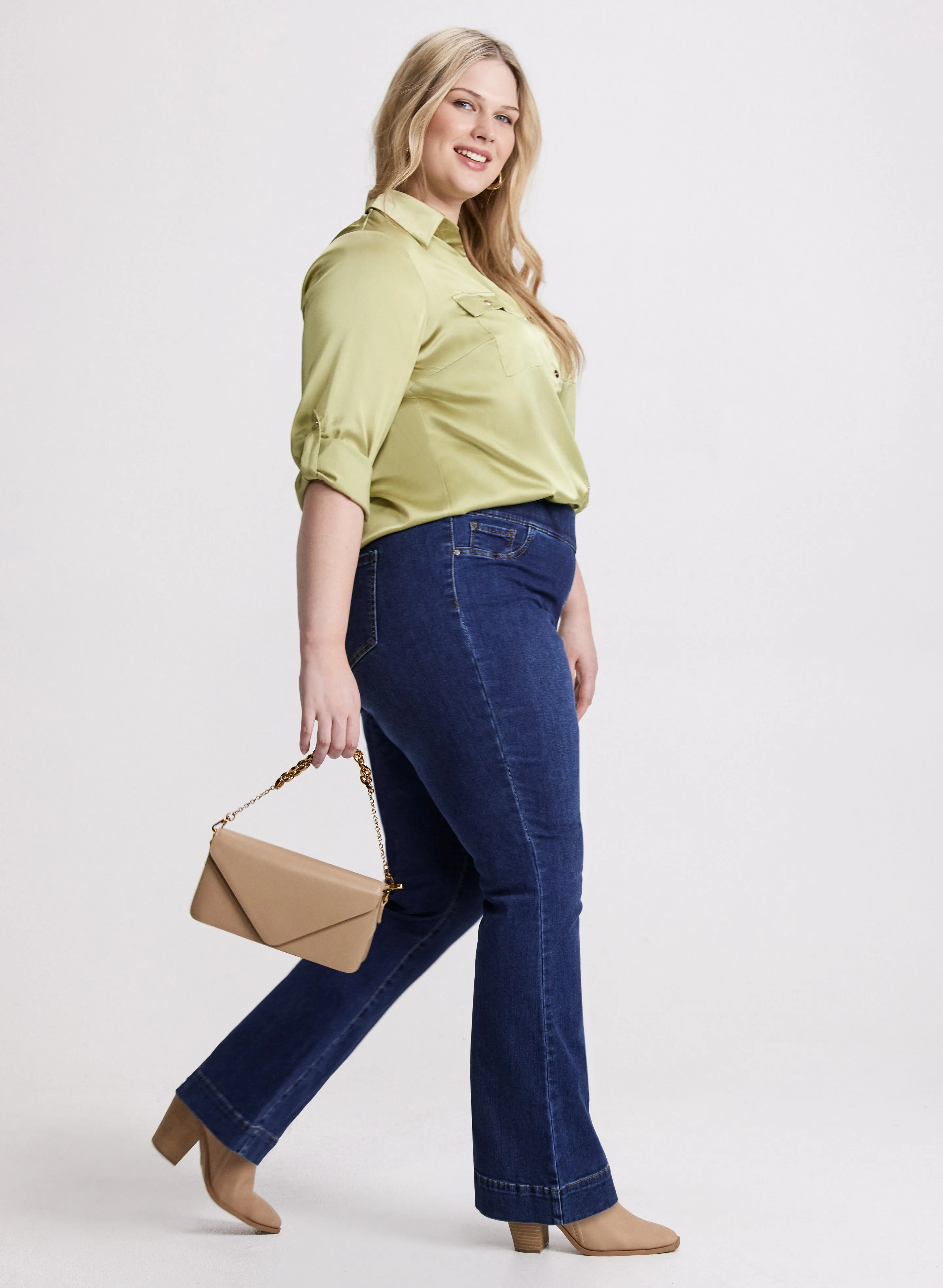 Flare Leg Pull-On Jeans sold by Laura product image thumbnail 4