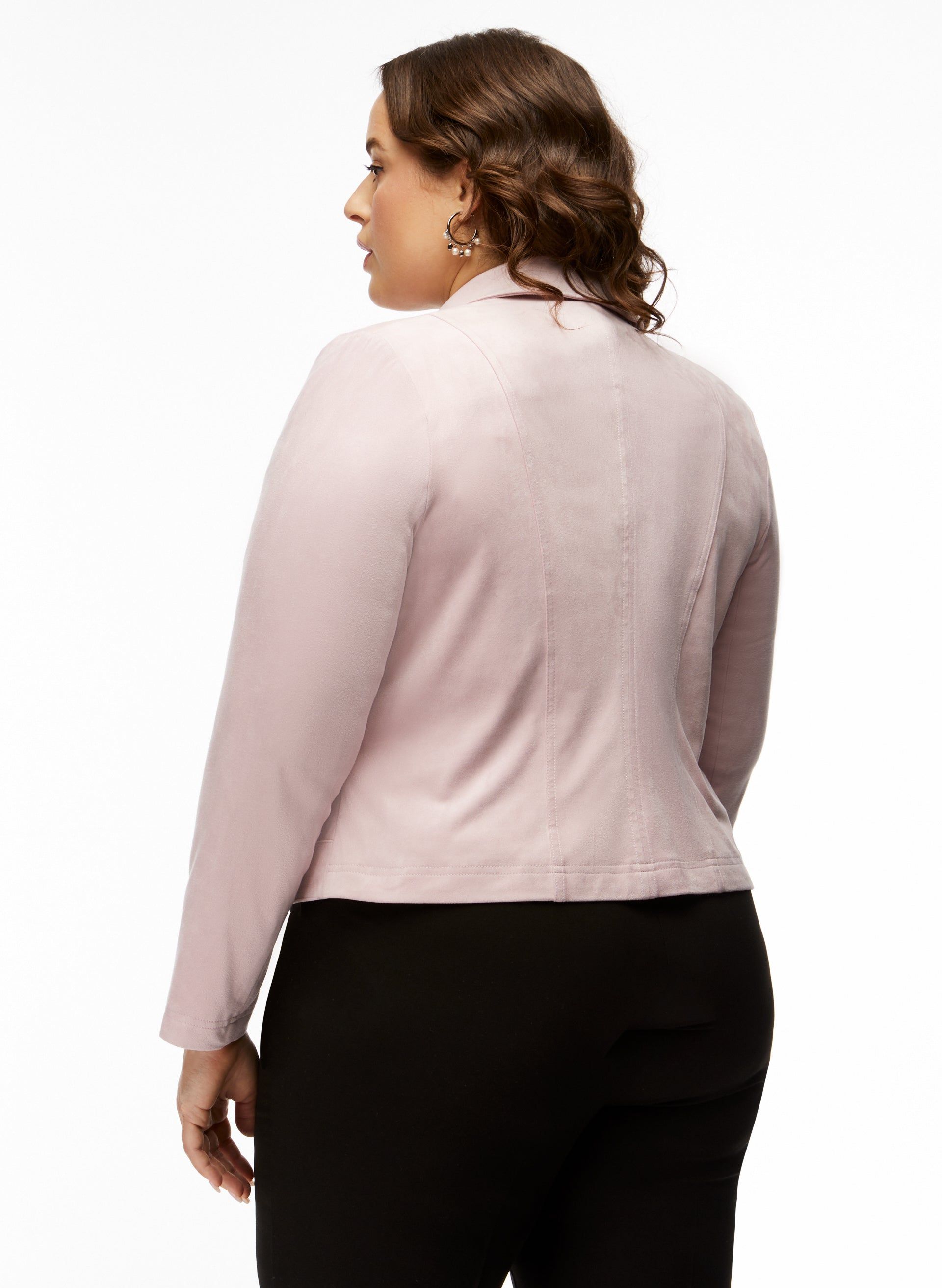 Zip Detail Faux Suede Jacket sold by Laura product image thumbnail 2