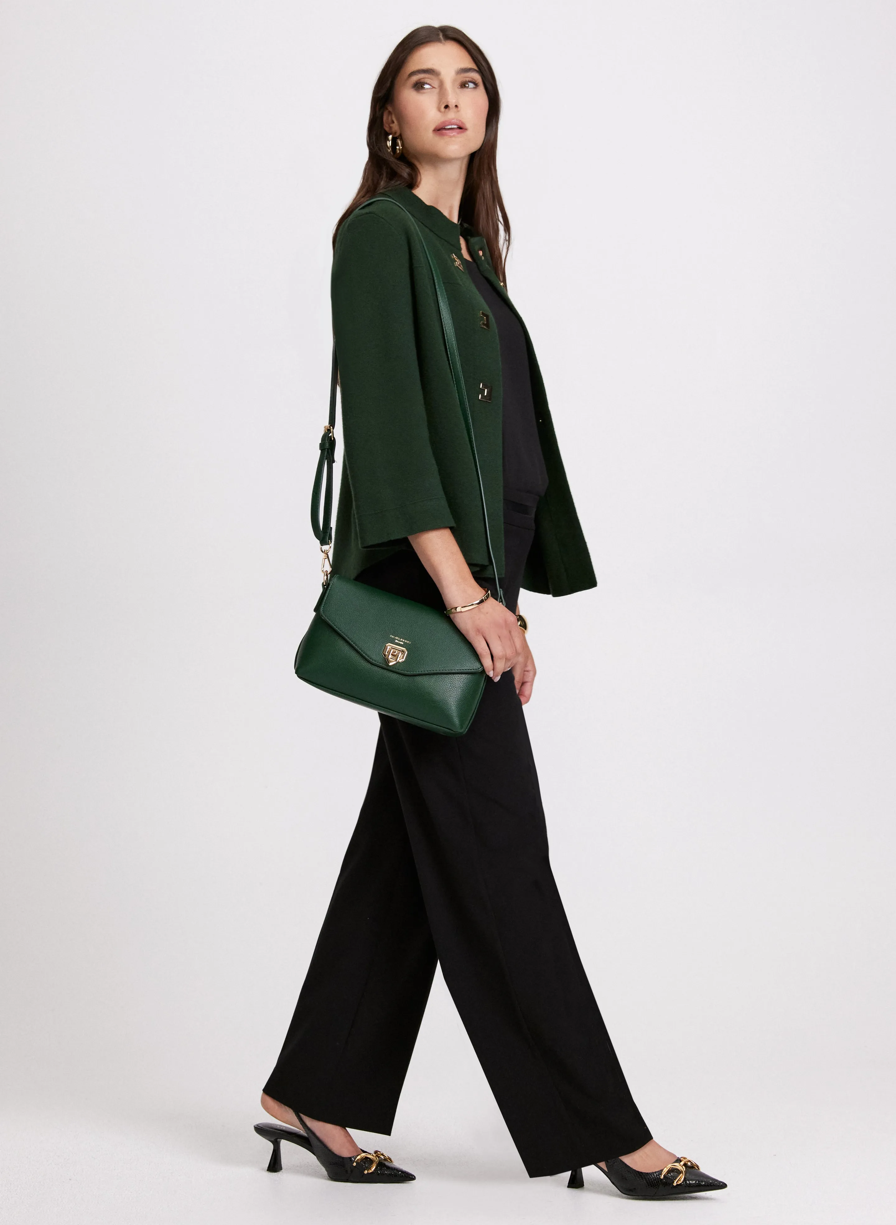 Button-Up Cardigan & Wide Leg Pants sold by Laura