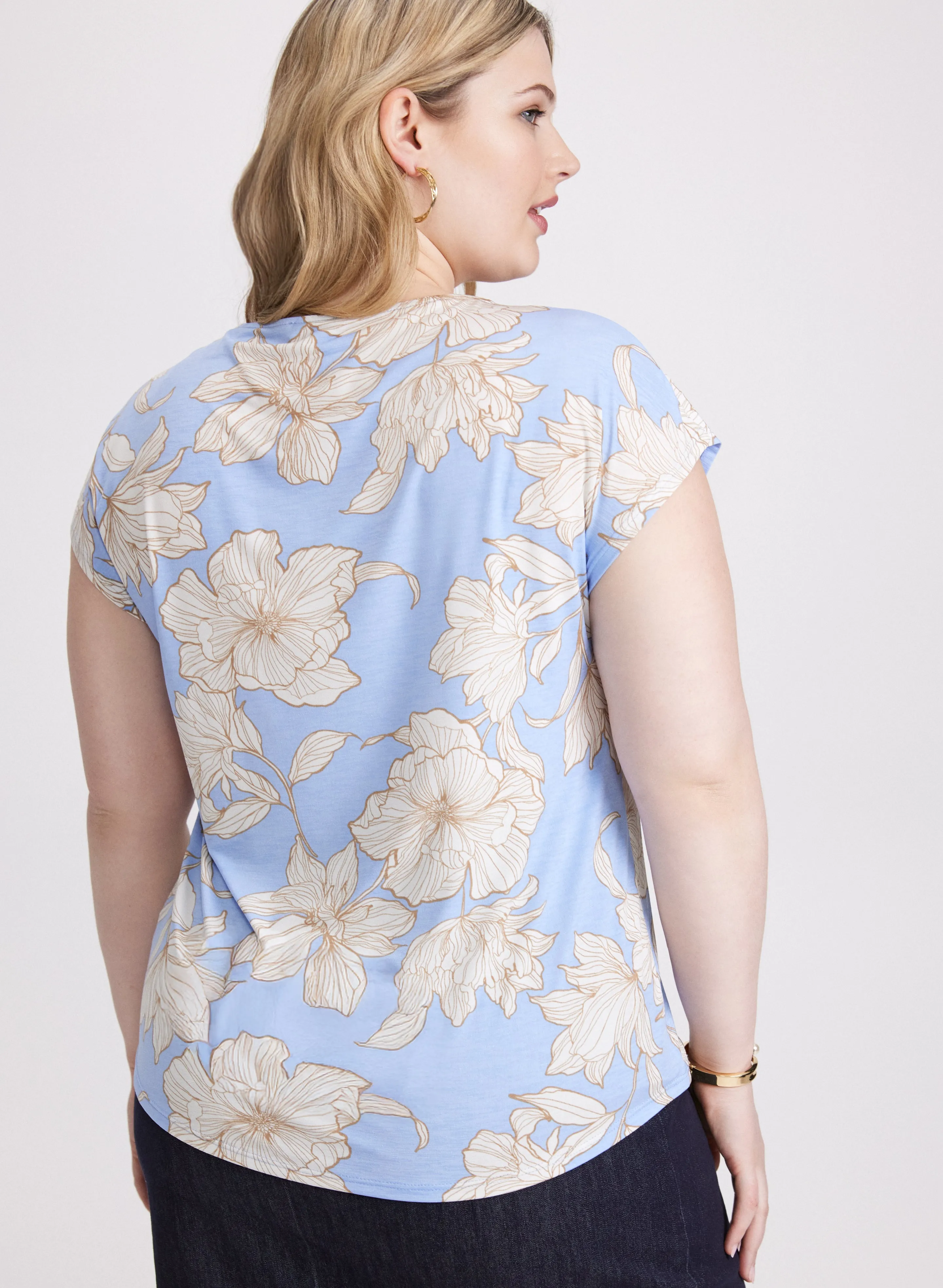 Scoop Neck Floral T-Shirt sold by Laura product image thumbnail 5