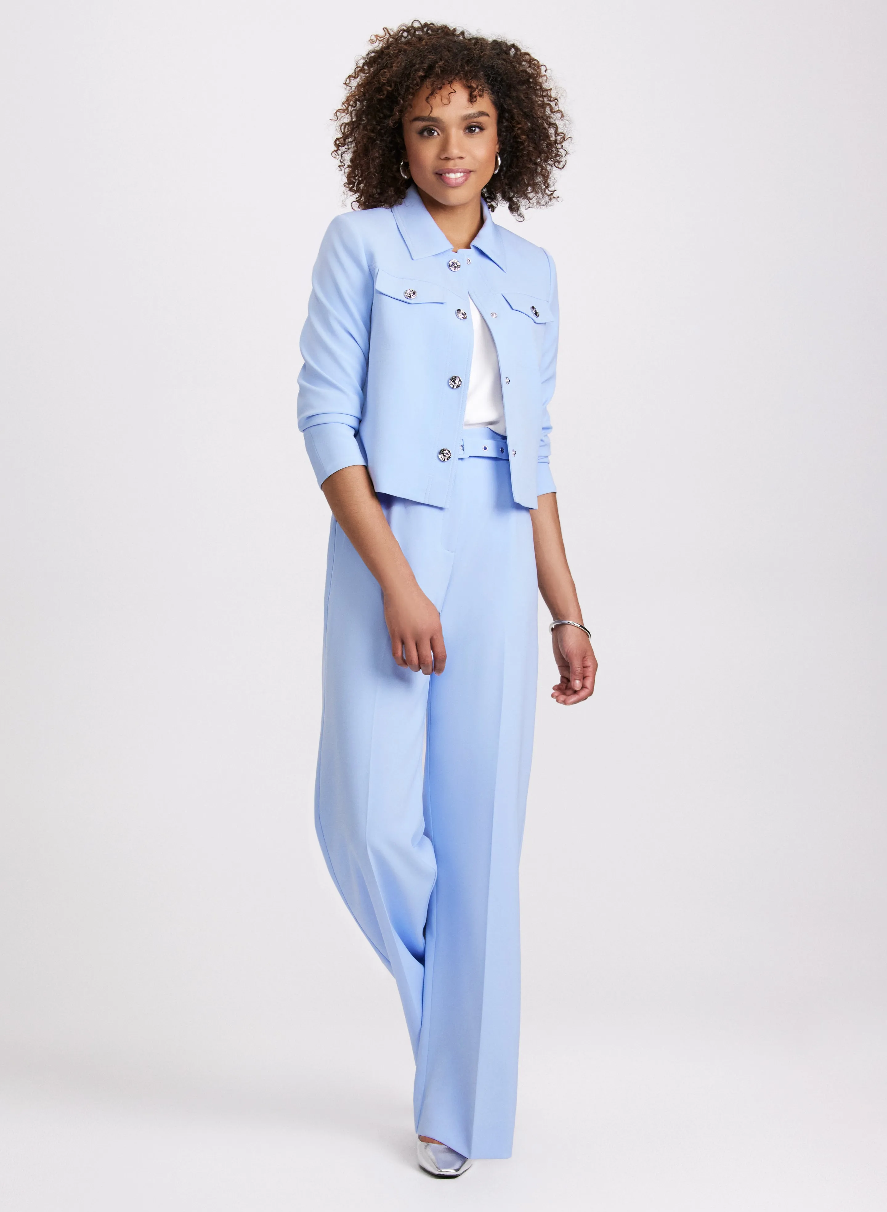 Short Embossed Button Jacket sold by Laura product image thumbnail 3