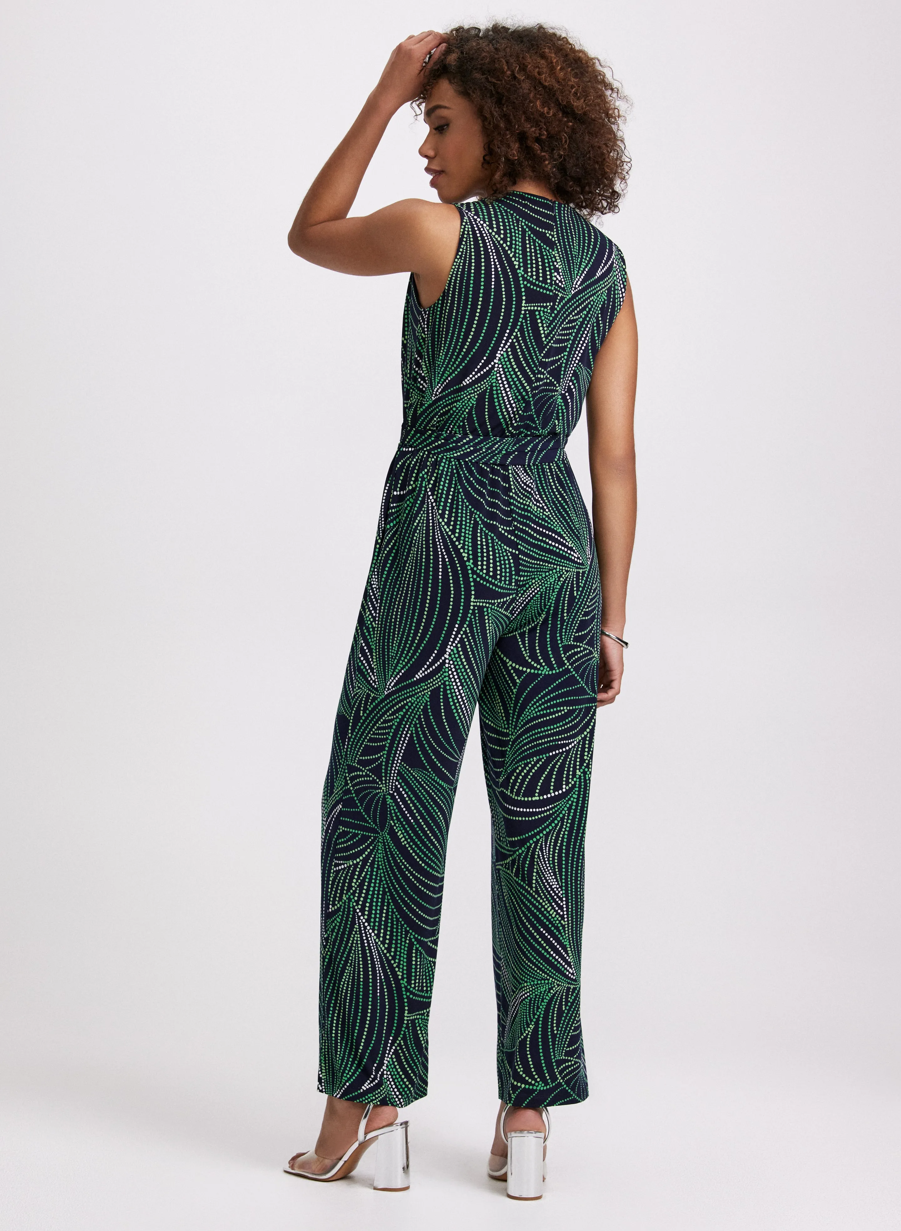 Abstract Leaf Print Jumpsuit sold by Laura product image thumbnail 2