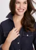 Belted Denim Button-Down Midi Dress sold by Laura
