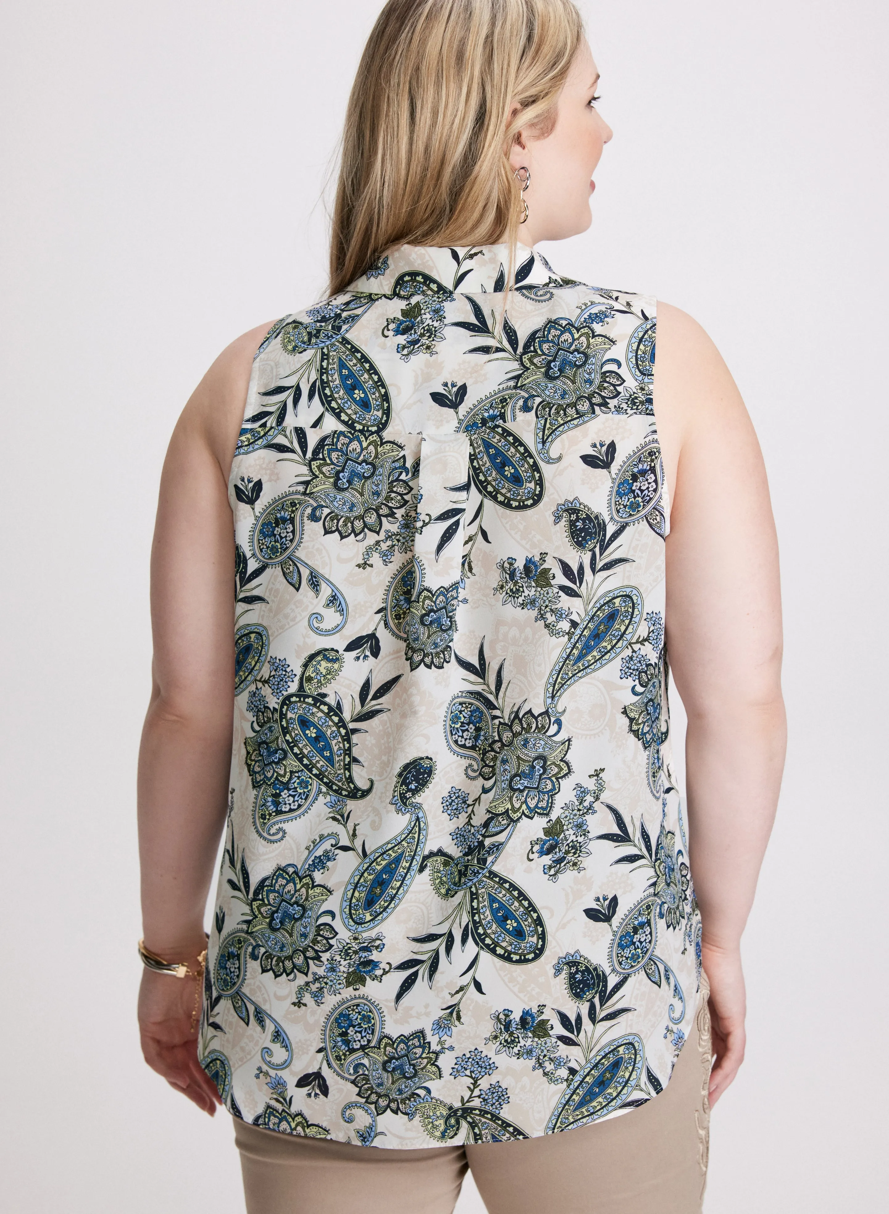 Sleeveless Paisley Print Blouse sold by Laura product image thumbnail 4