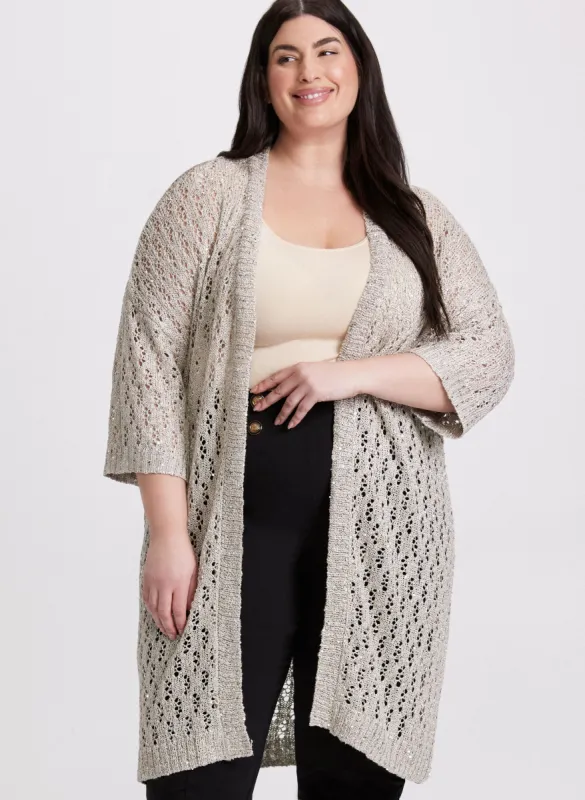 Joseph Ribkoff - Open Knit Cardigan sold by Laura