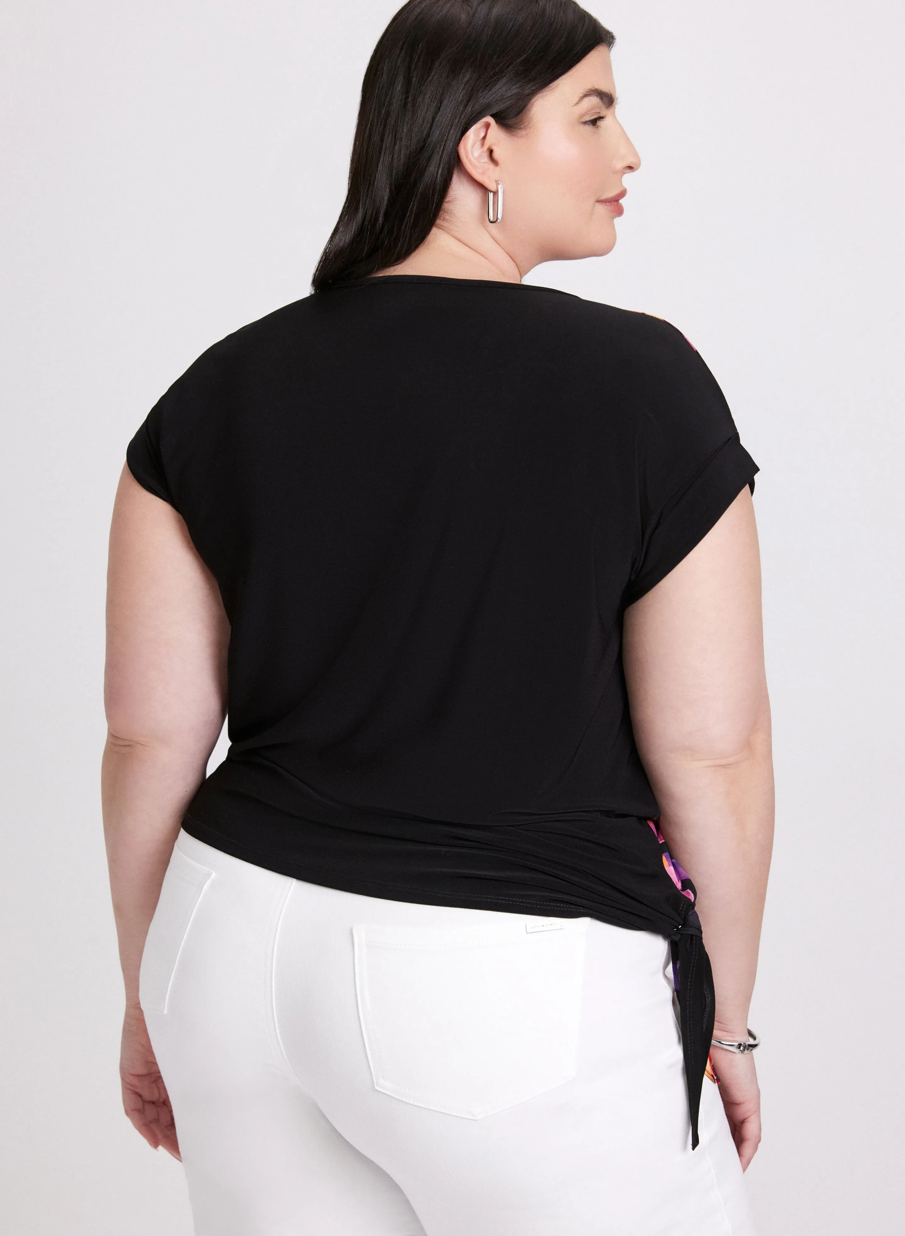 Joseph Ribkoff - Tropical Tied Hem Top sold by Laura product image thumbnail 3