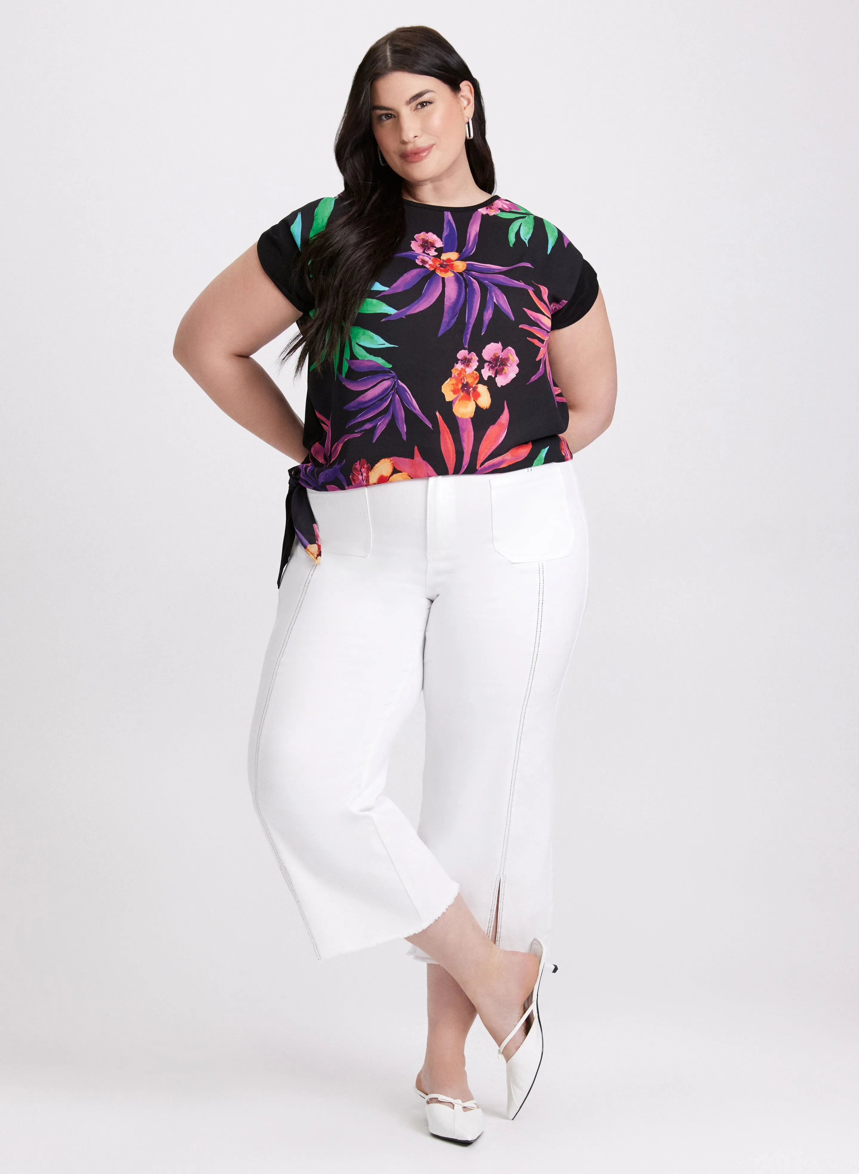 Joseph Ribkoff - Tropical Tied Hem Top sold by Laura product image thumbnail 4