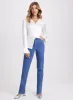 Rhinestone Straight-Leg Jeans sold by Laura