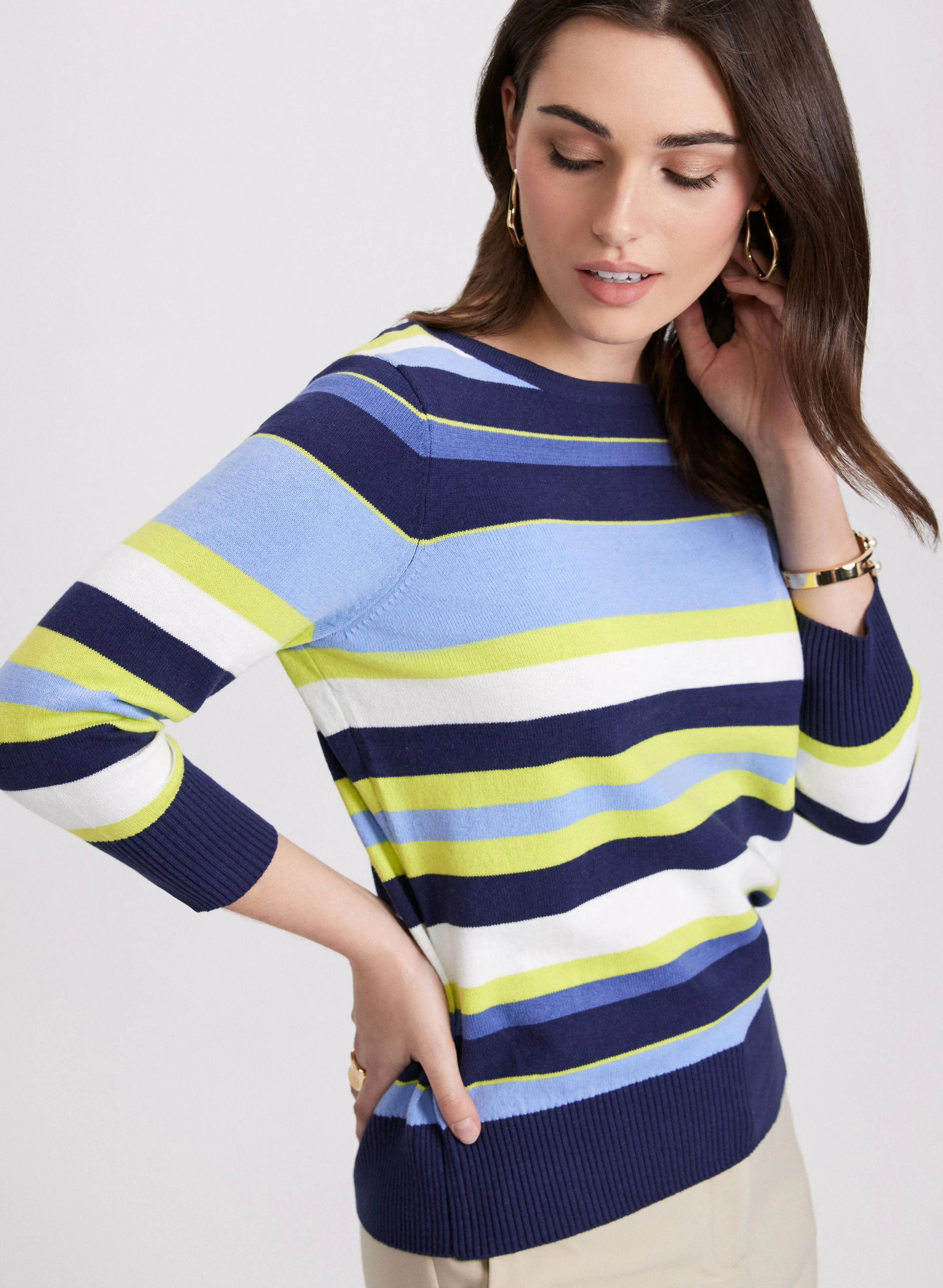 Mixed Stripe Sweater sold by Laura