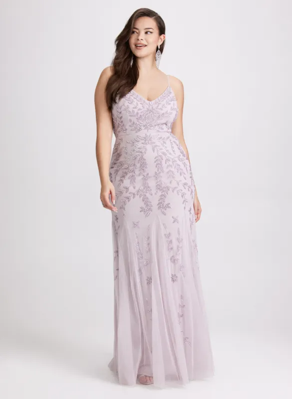 Sequin Leaf Gown sold by Laura