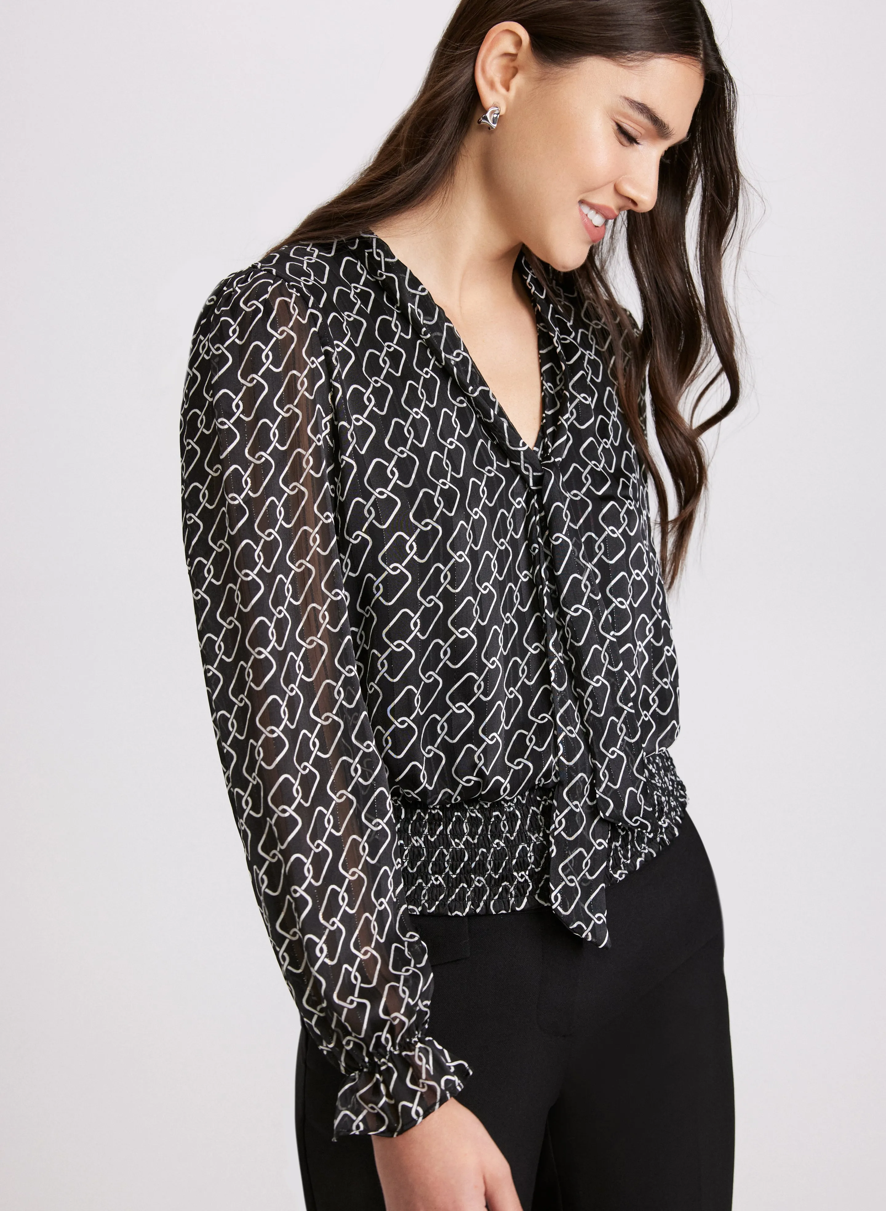 Chain Link Print Blouse sold by Laura product image thumbnail 2