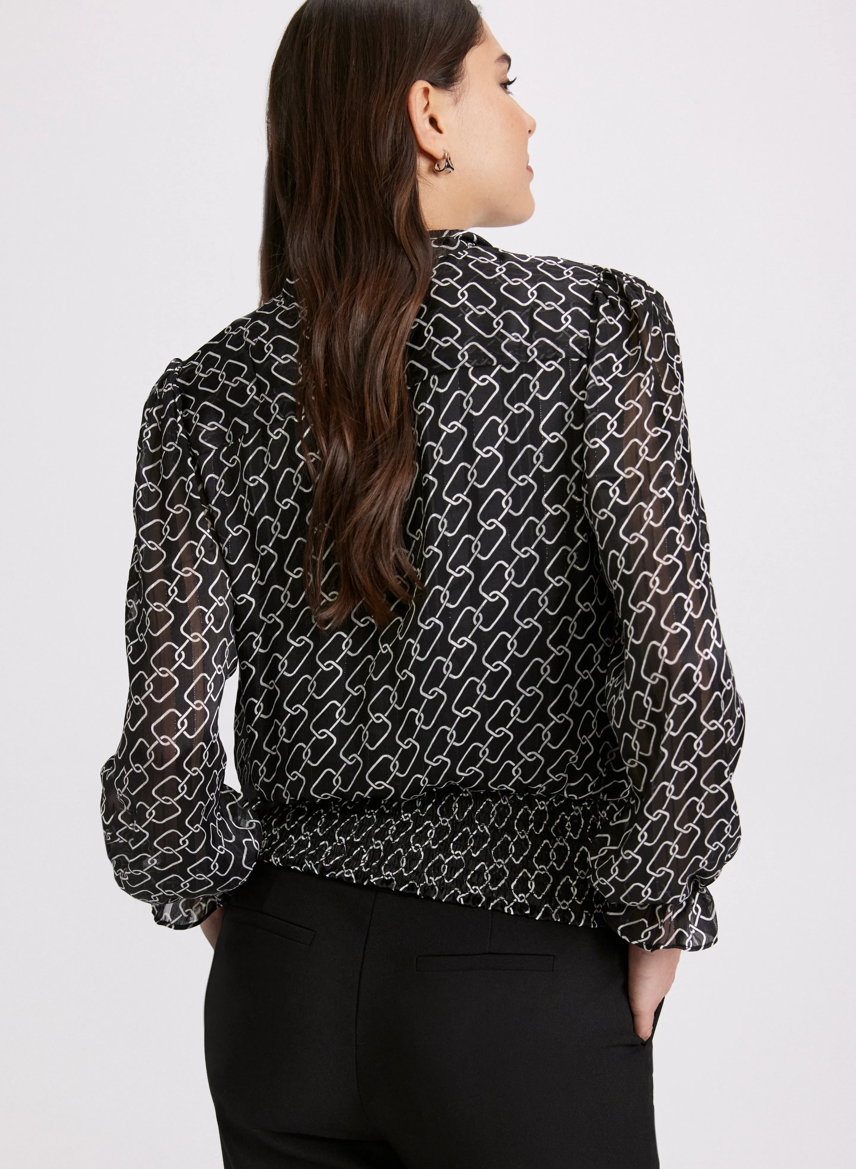 Chain Link Print Blouse sold by Laura product image thumbnail 4