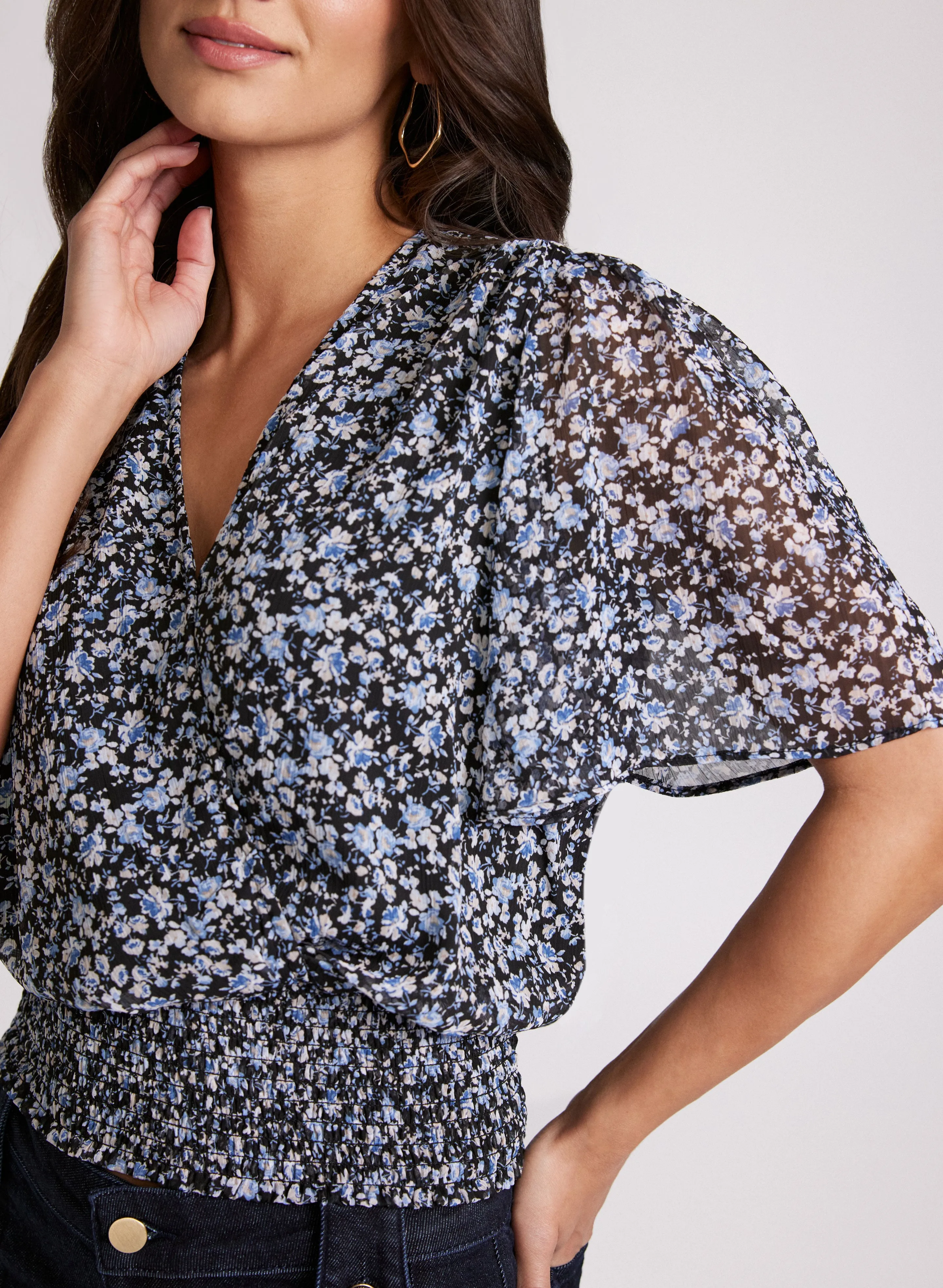 Short Sleeve Floral Blouse sold by Laura product image thumbnail 5