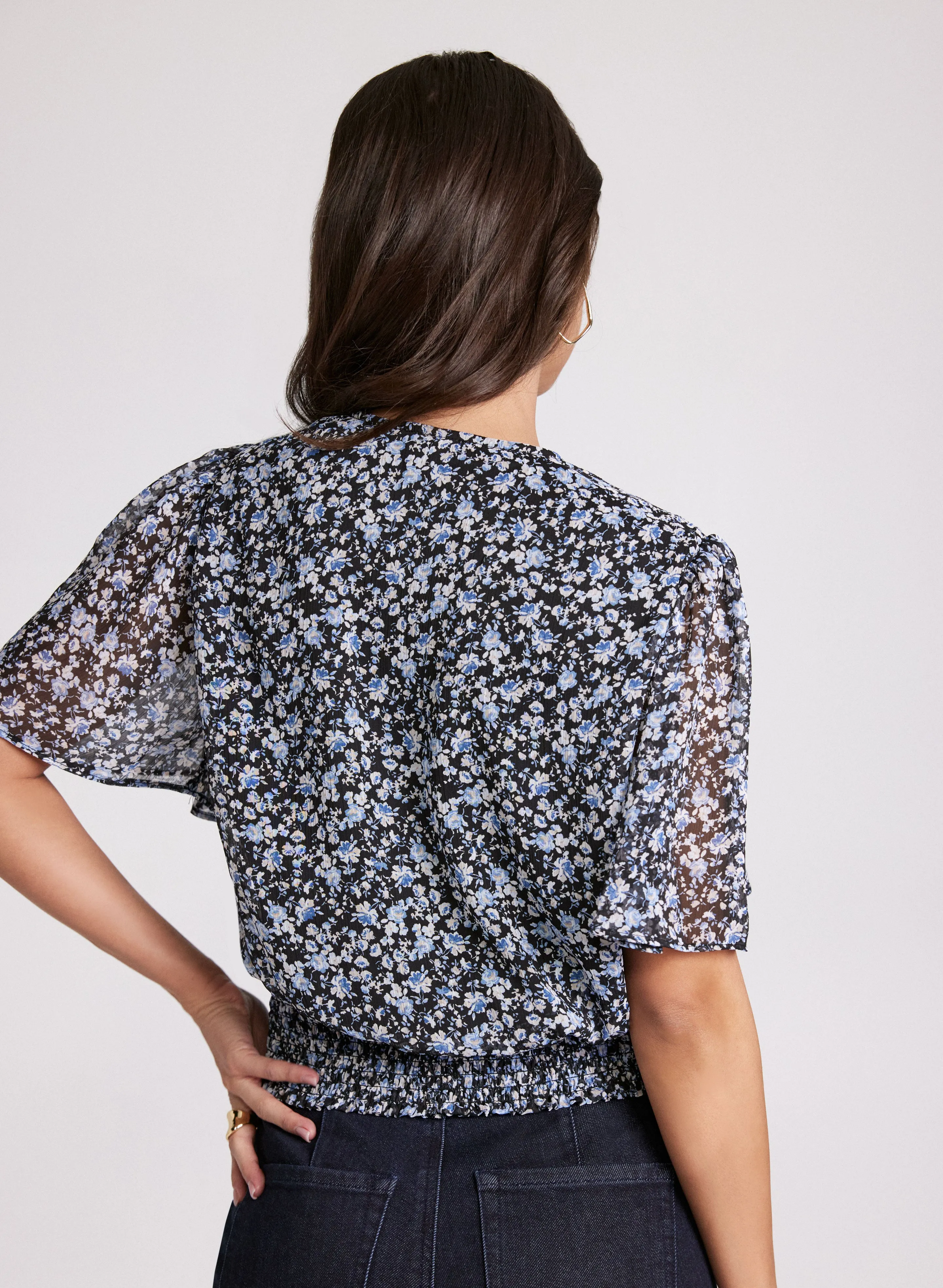 Short Sleeve Floral Blouse sold by Laura product image thumbnail 4
