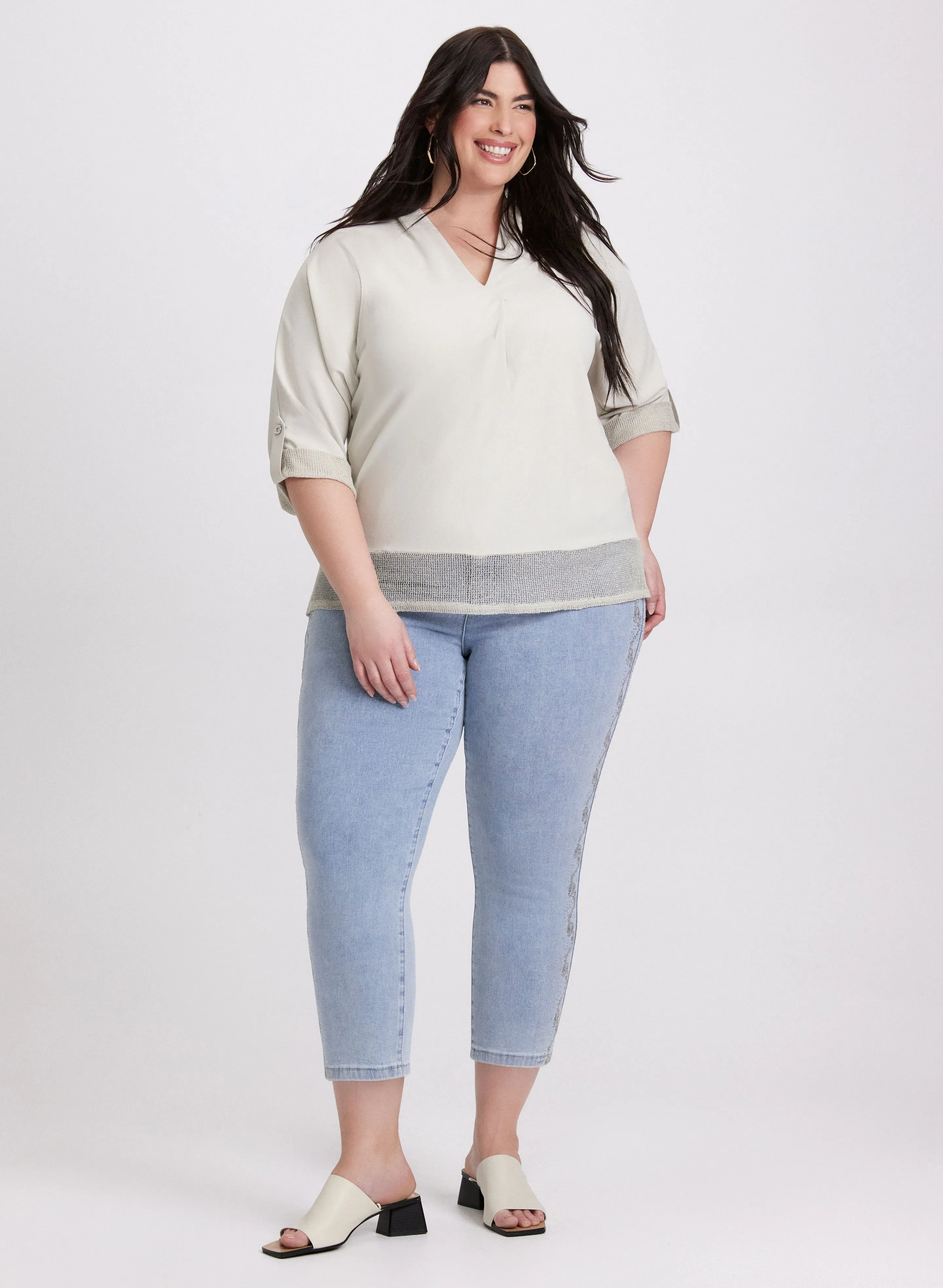 Joseph Ribkoff - Mesh Insert Blouse sold by Laura product image thumbnail 3