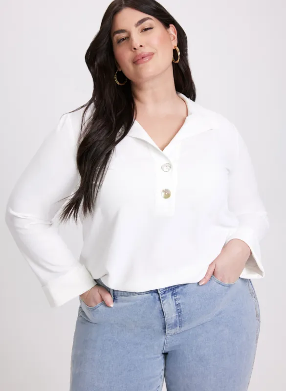 Joseph Ribkoff - Pearlized Button Blouse made by Laura
