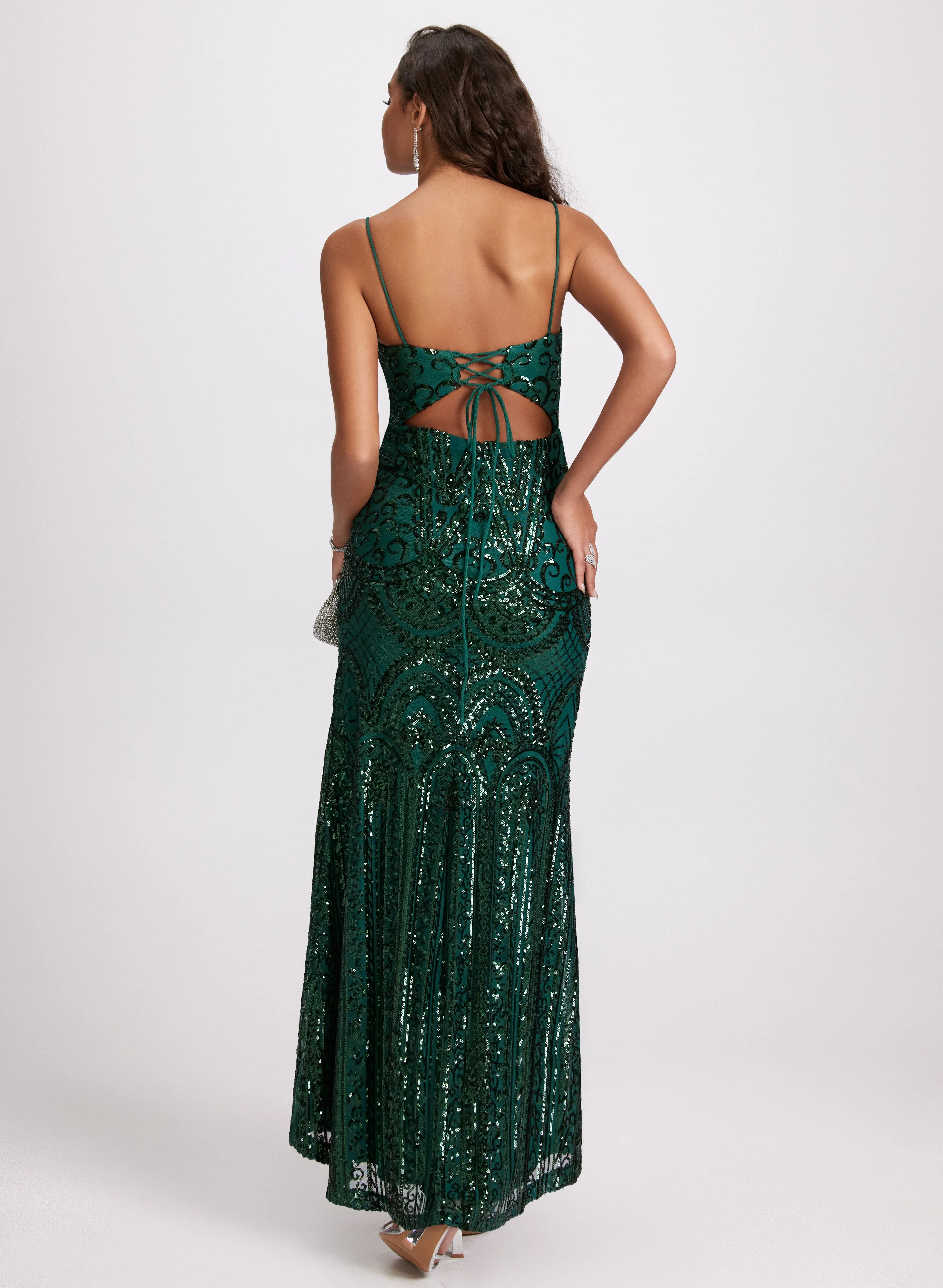 Sequin Embellished Fitted Dress sold by Laura product image thumbnail 4