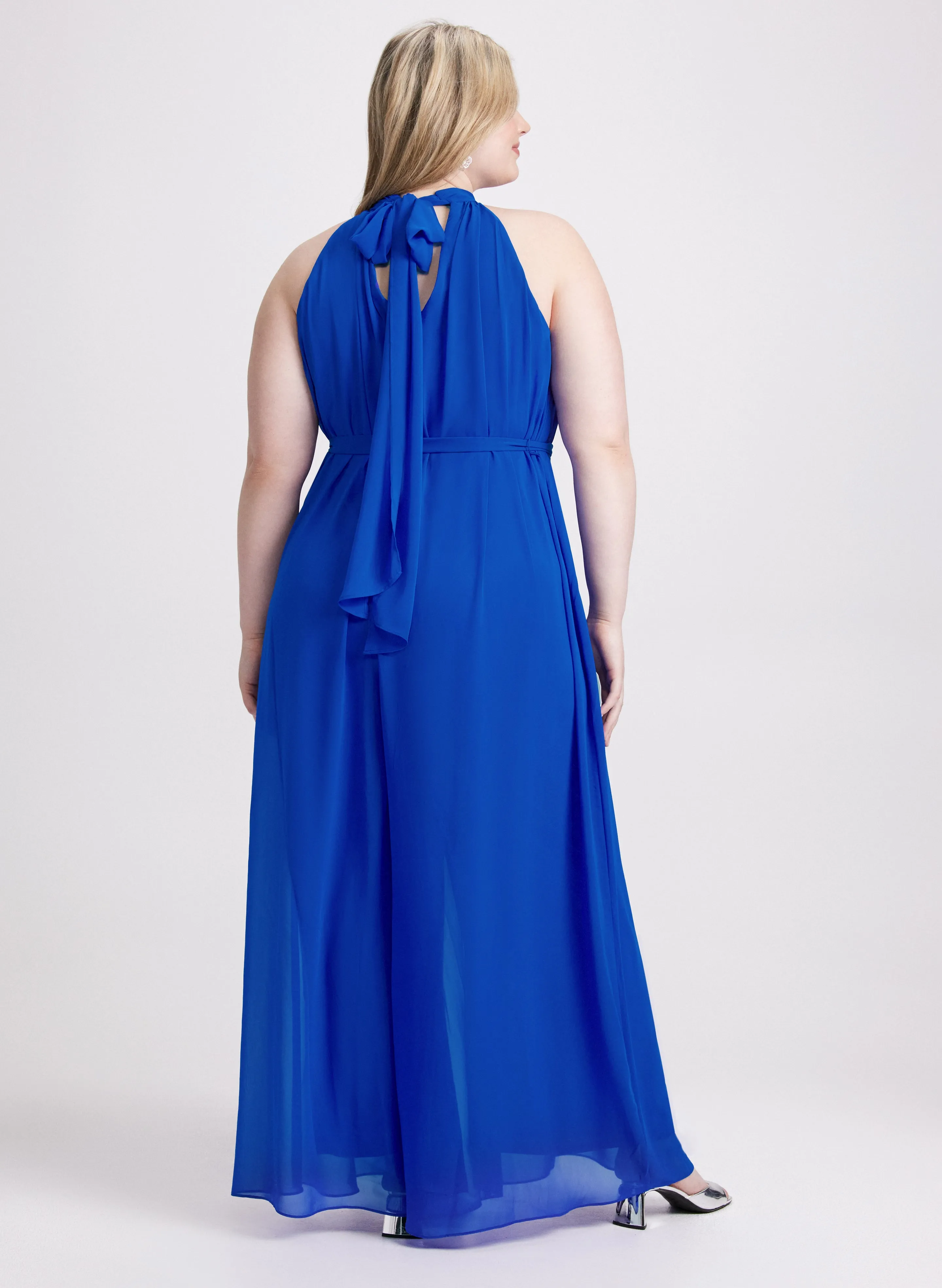 Wide-Leg Chiffon Jumpsuit sold by Laura product image thumbnail 4