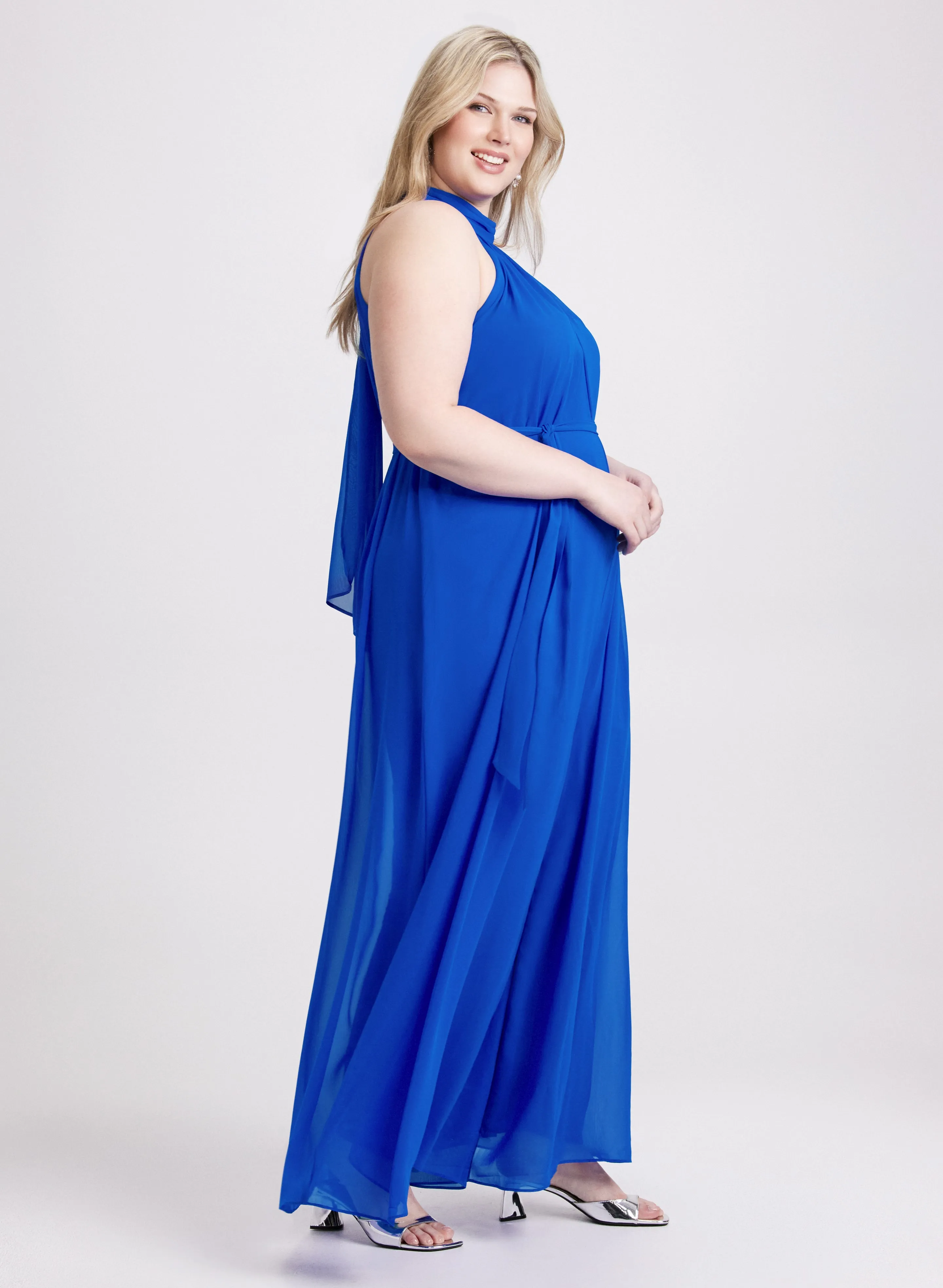 Wide-Leg Chiffon Jumpsuit sold by Laura product image thumbnail 2