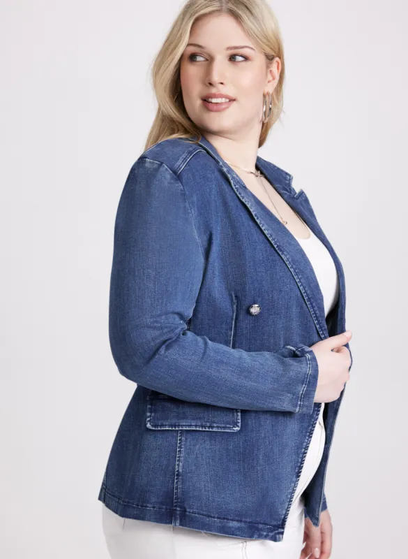 Joseph Ribkoff - Button Denim Jacket made by Laura