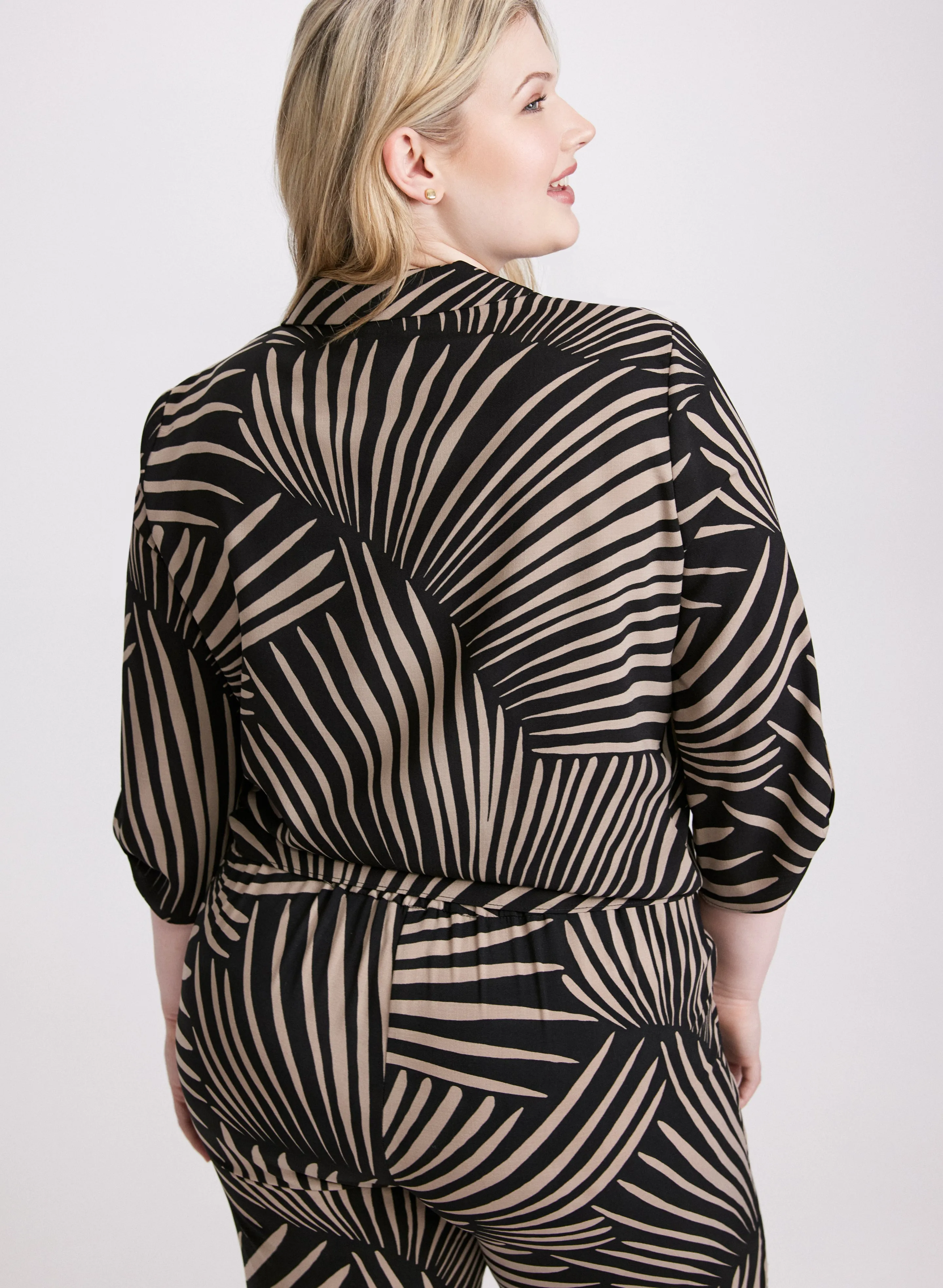 Joseph Ribkoff - Palm Print Blouse sold by Laura product image thumbnail 3