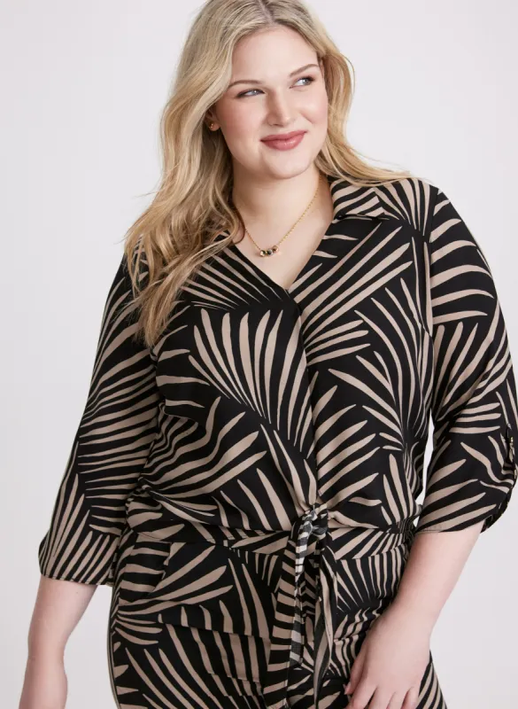 Joseph Ribkoff - Palm Print Blouse made by Laura