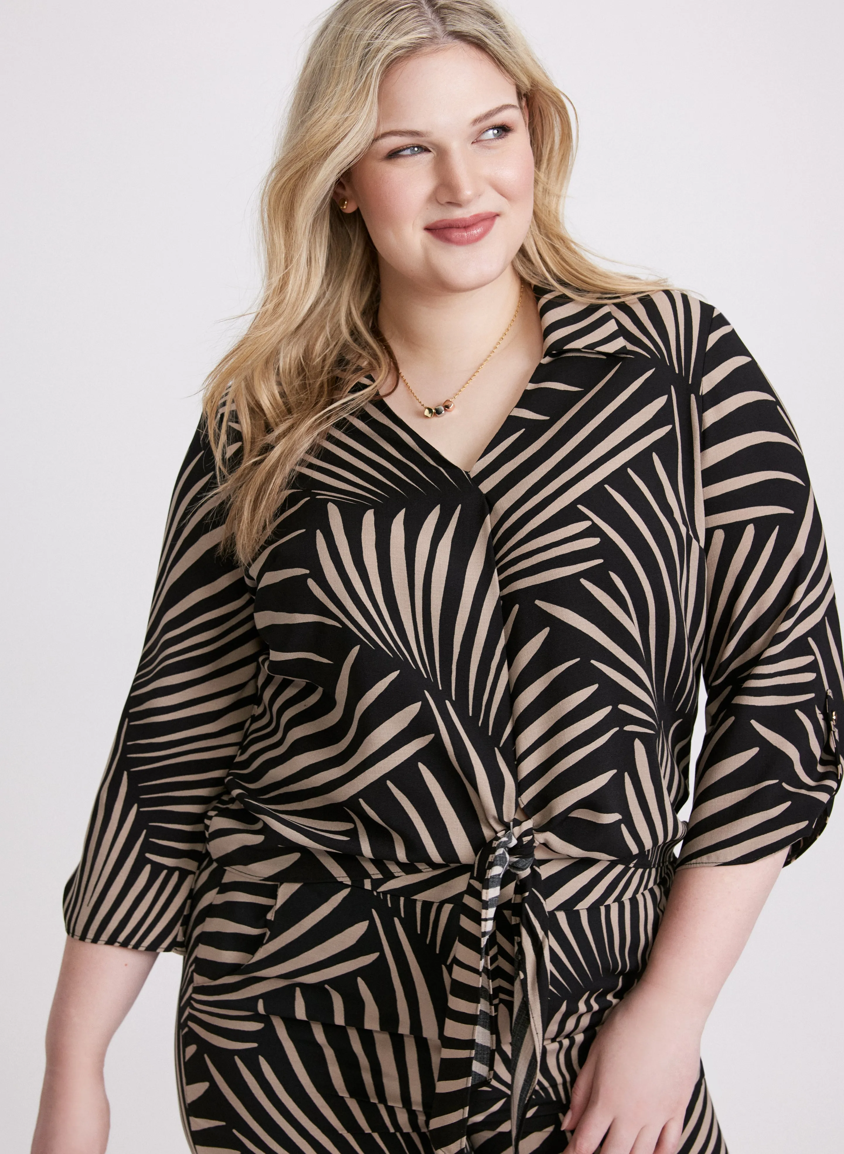 Joseph Ribkoff - Palm Print Blouse sold by Laura