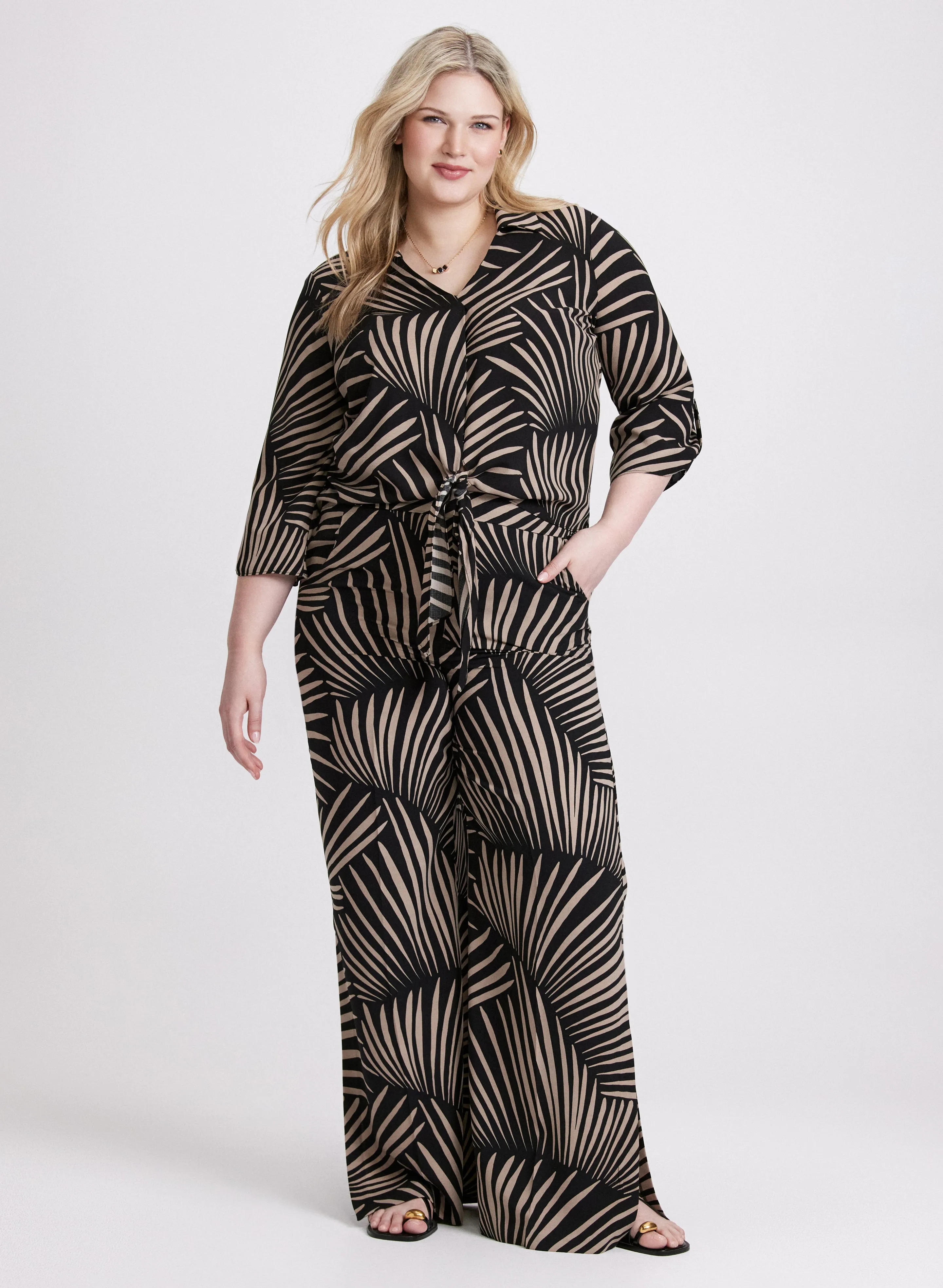Joseph Ribkoff - Palm Print Blouse sold by Laura product image thumbnail 4