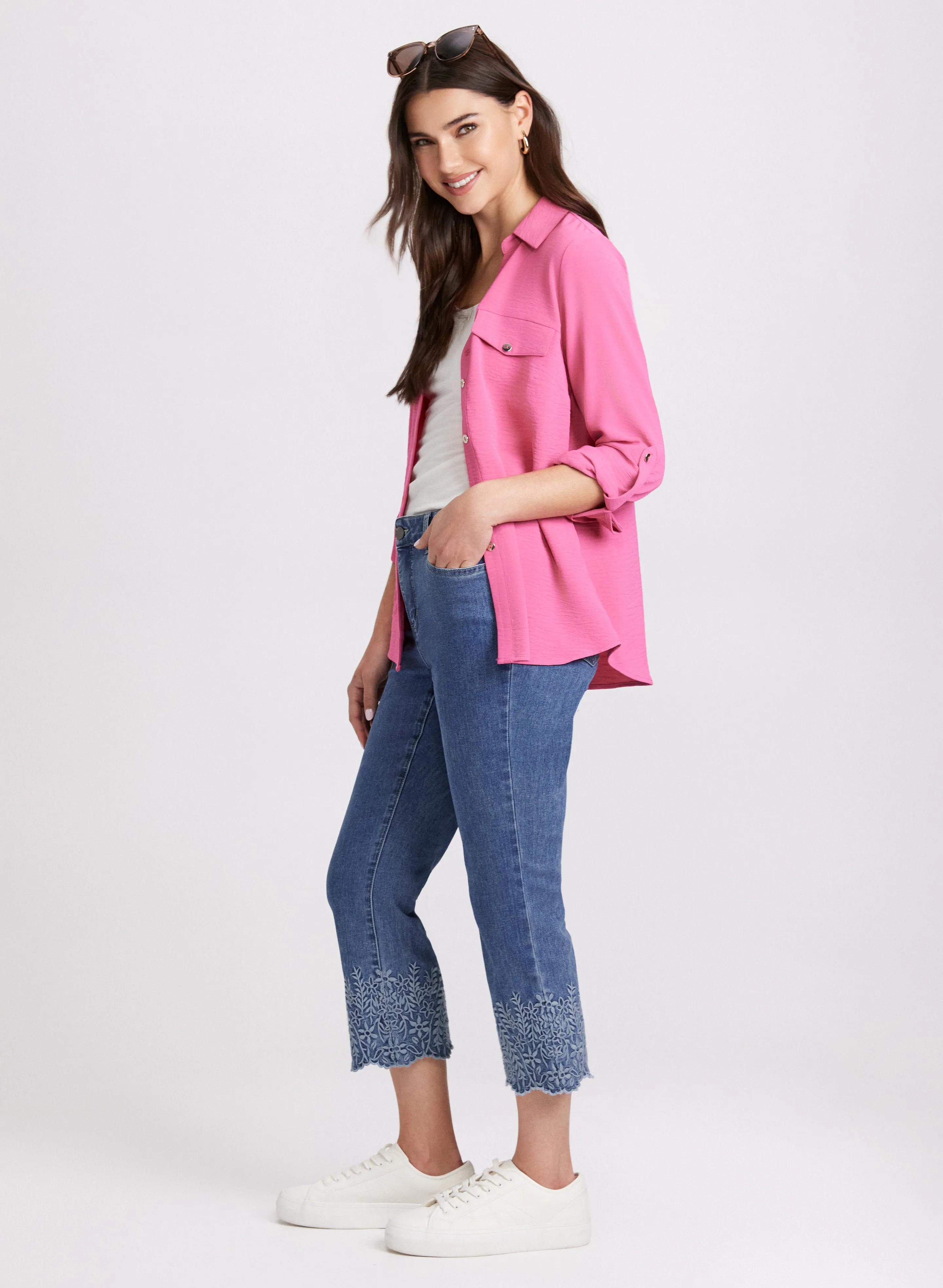 Embroidered Capri Jeans sold by Laura product image thumbnail 5