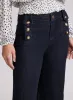 Embossed Button Wide-Leg Jeans sold by Laura