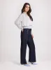 Embossed Button Wide-Leg Jeans sold by Laura