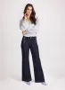 Embossed Button Wide-Leg Jeans sold by Laura