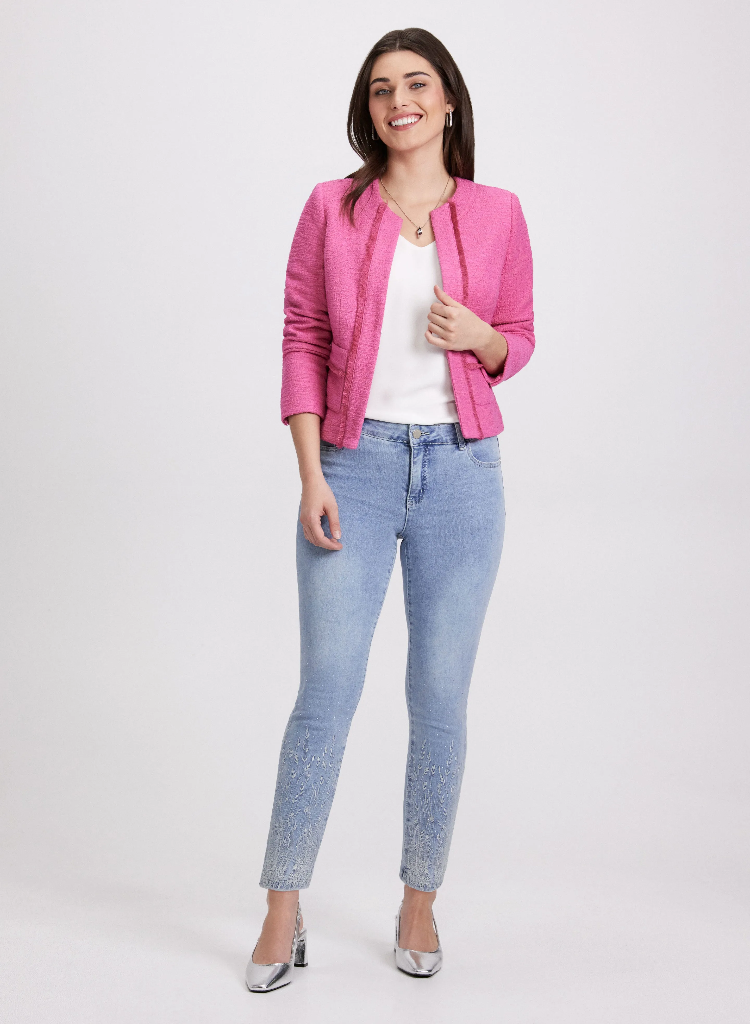 Embroidered Slim-Leg Jeans sold by Laura product image thumbnail 4