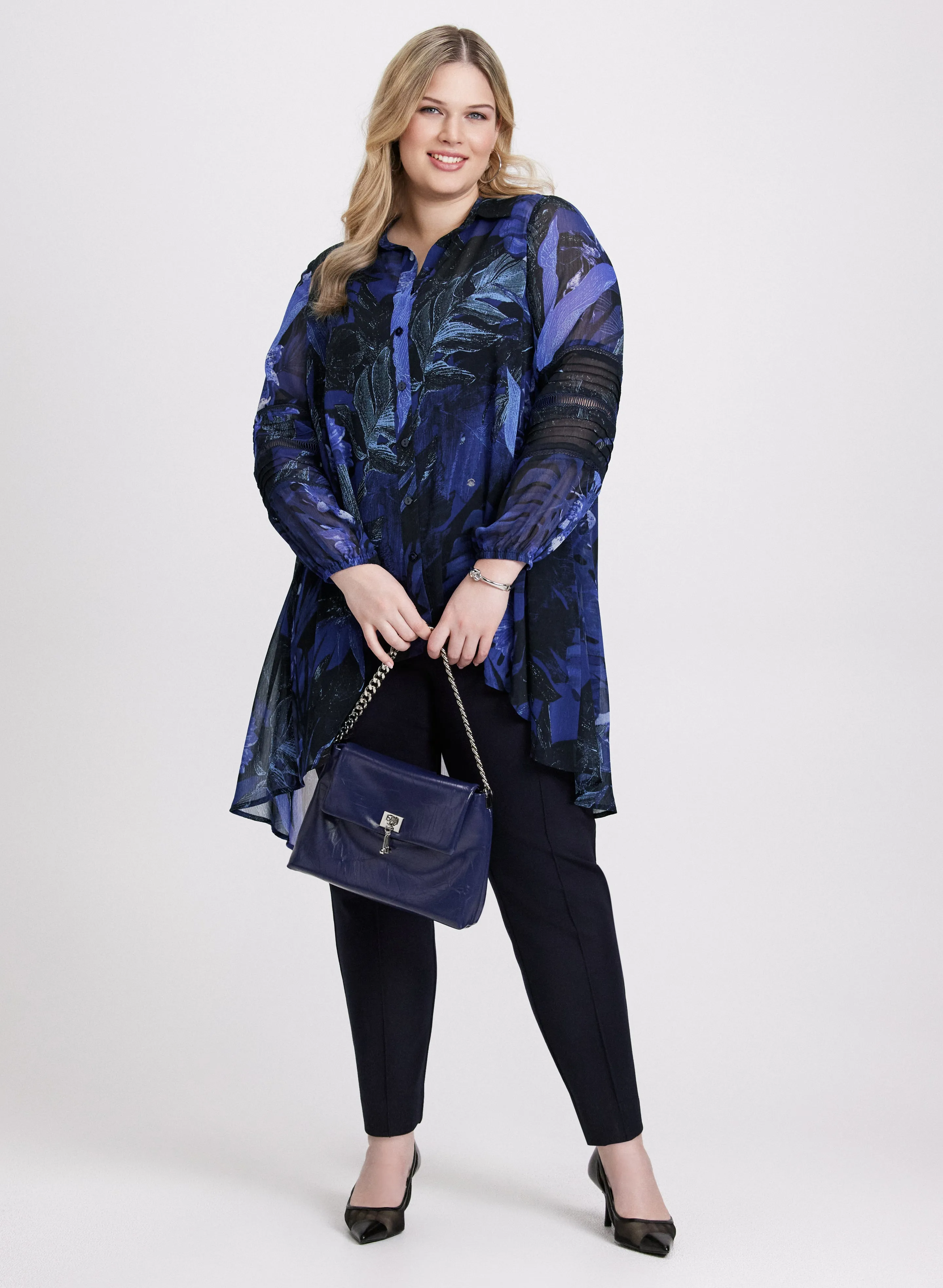 Button Down Semi-Sheer Blouse sold by Laura product image thumbnail 4