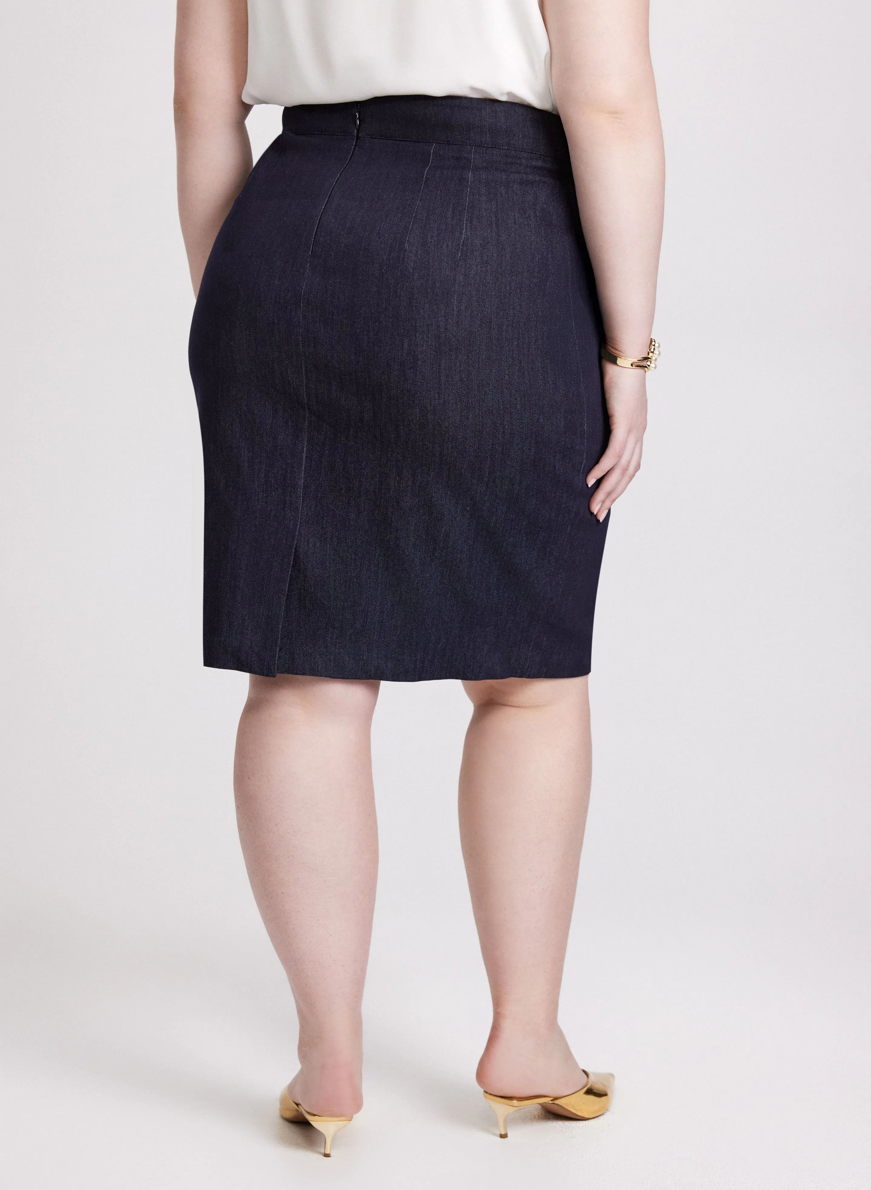 Denim Pencil Skirt sold by Laura product image thumbnail 3