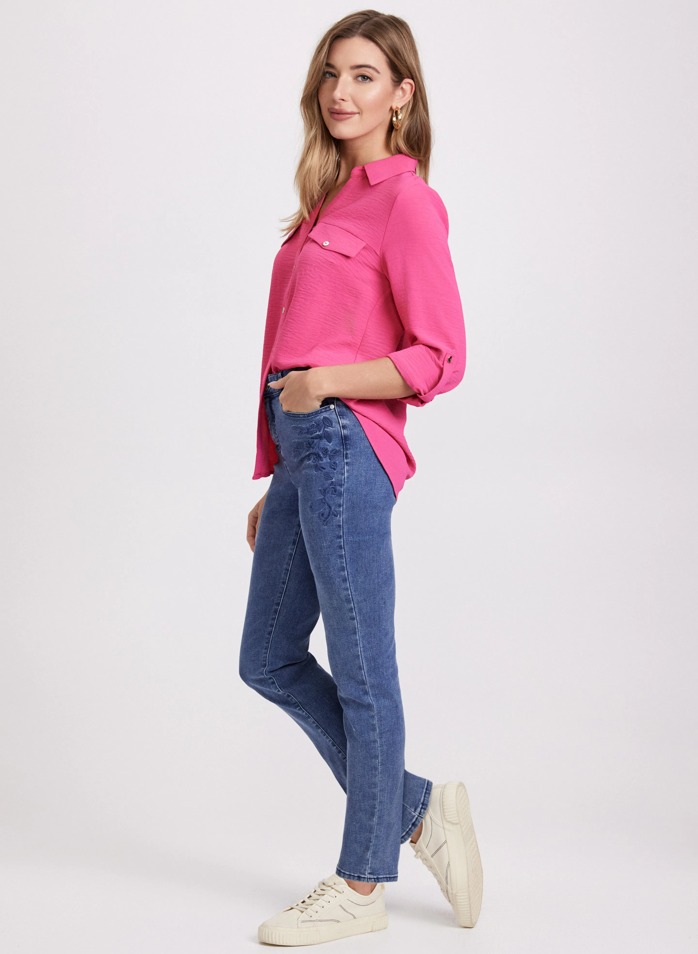 Floral Embroidered Straight-Leg Jeans sold by Laura product image thumbnail 2