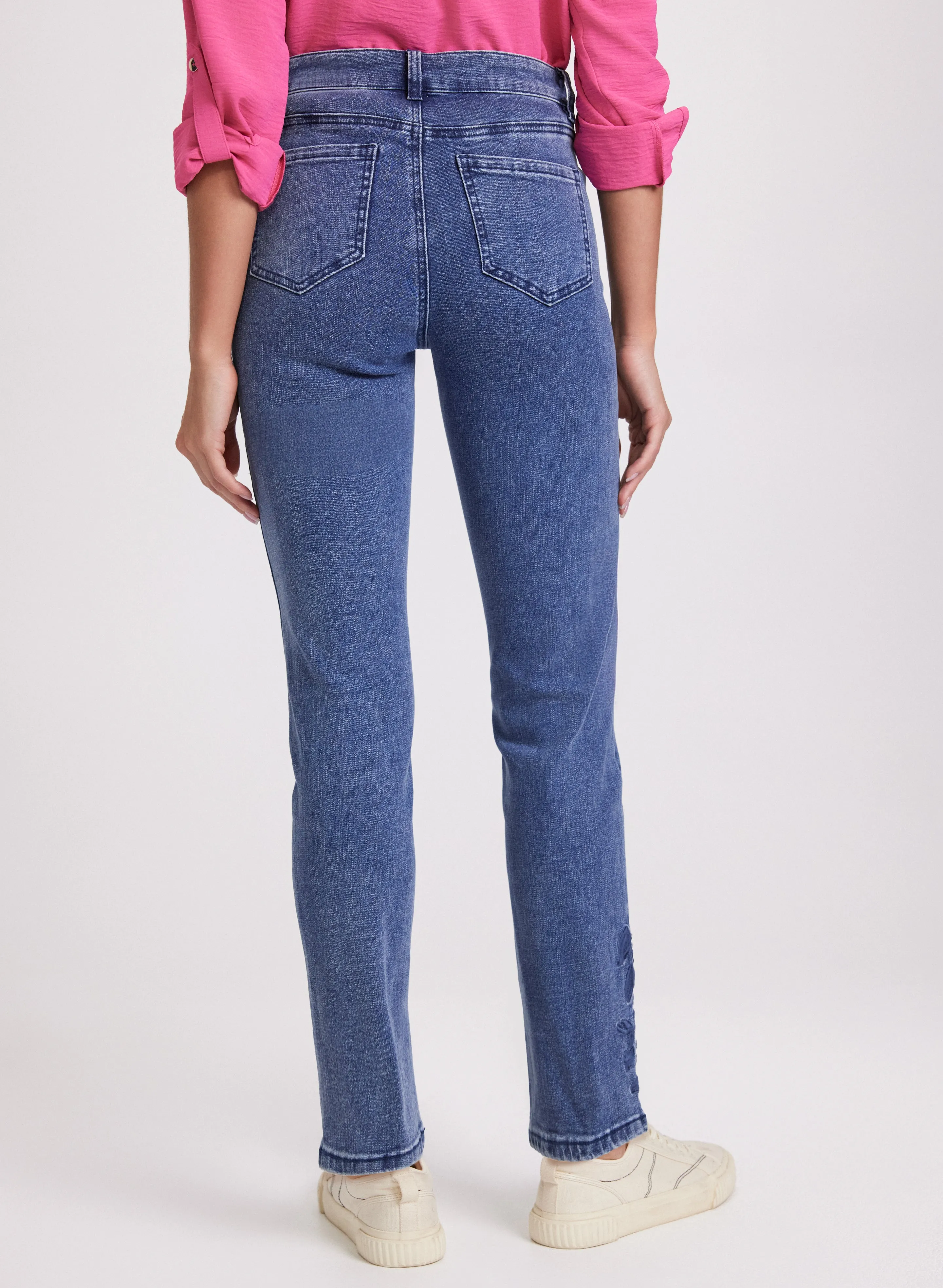 Floral Embroidered Straight-Leg Jeans sold by Laura product image thumbnail 3