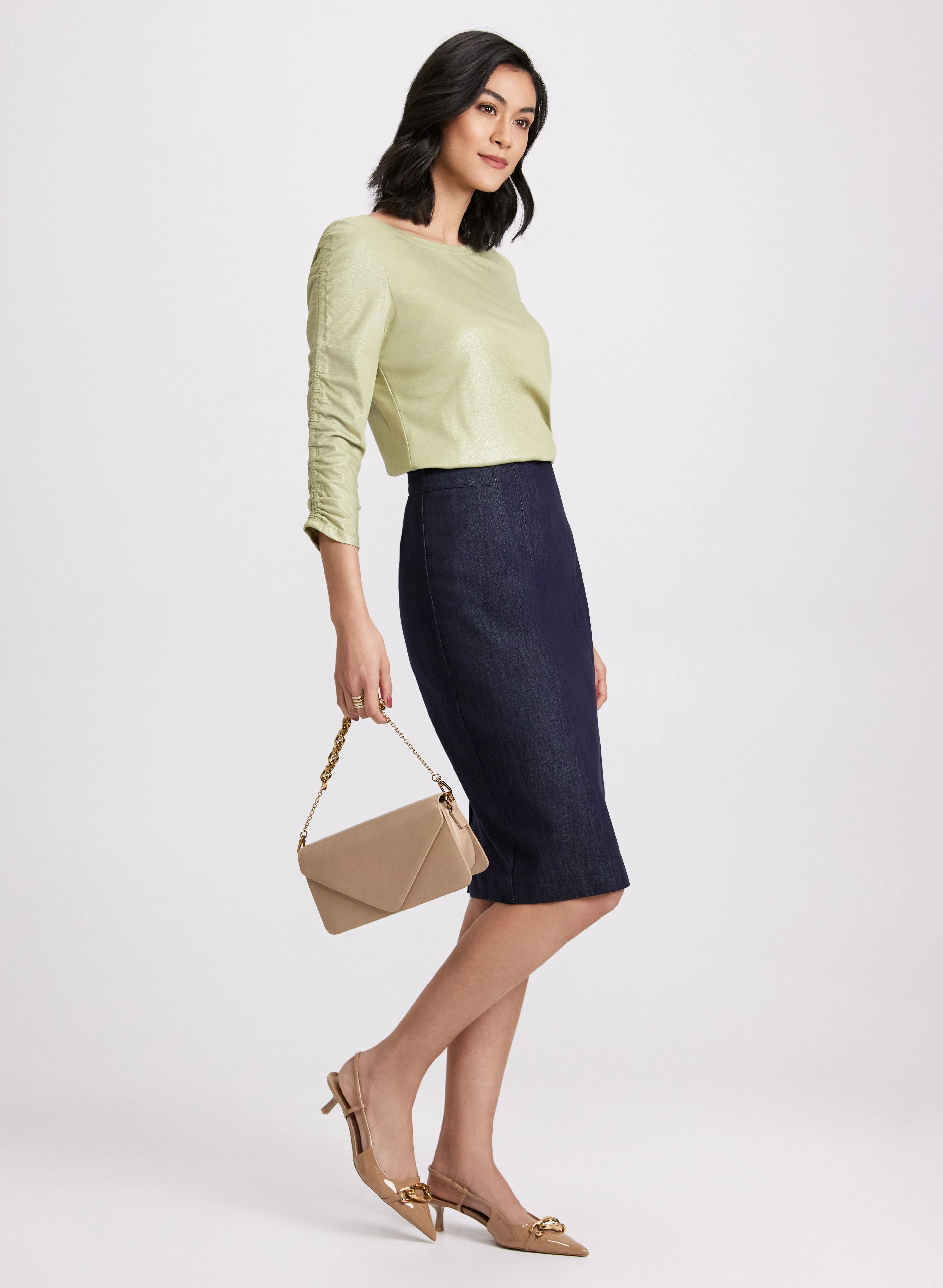 Denim Pencil Skirt sold by Laura product image thumbnail 2