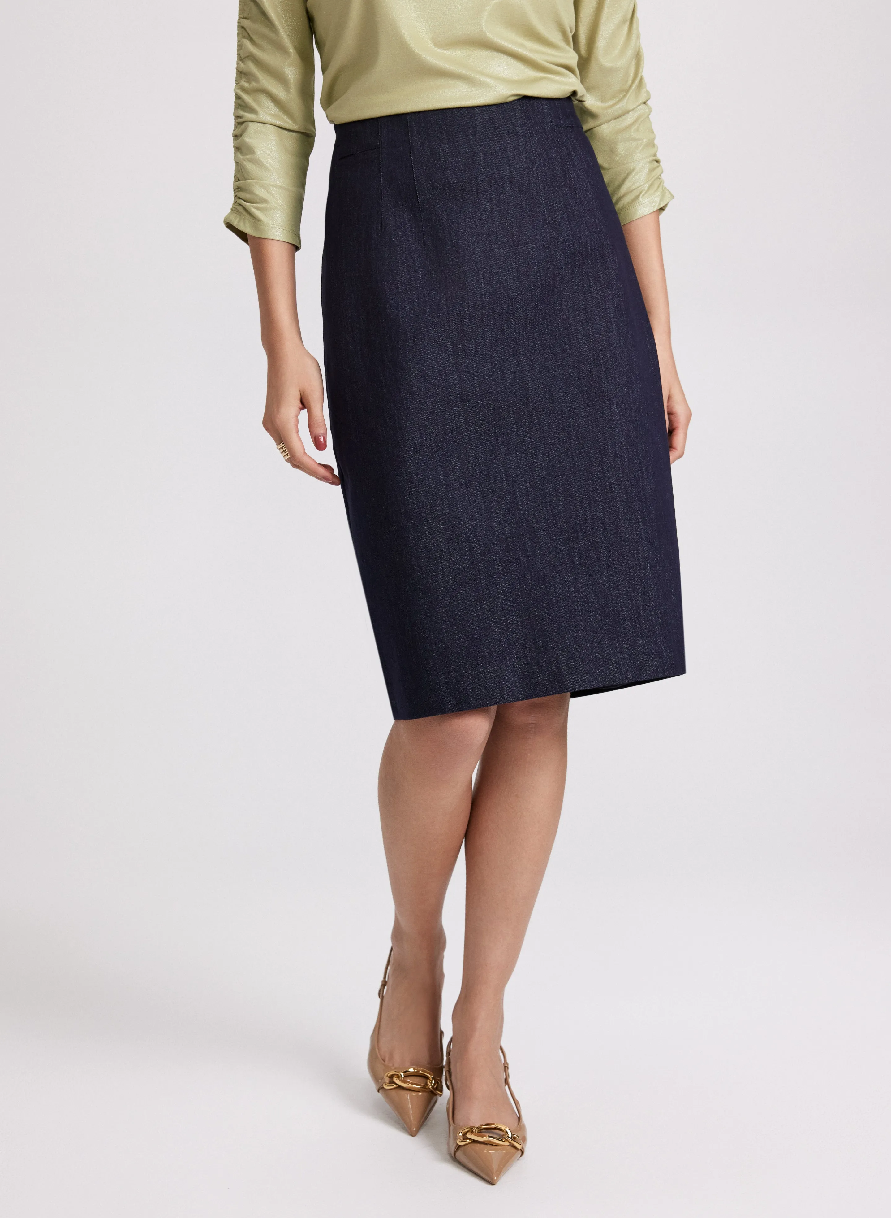 Denim Pencil Skirt sold by Laura