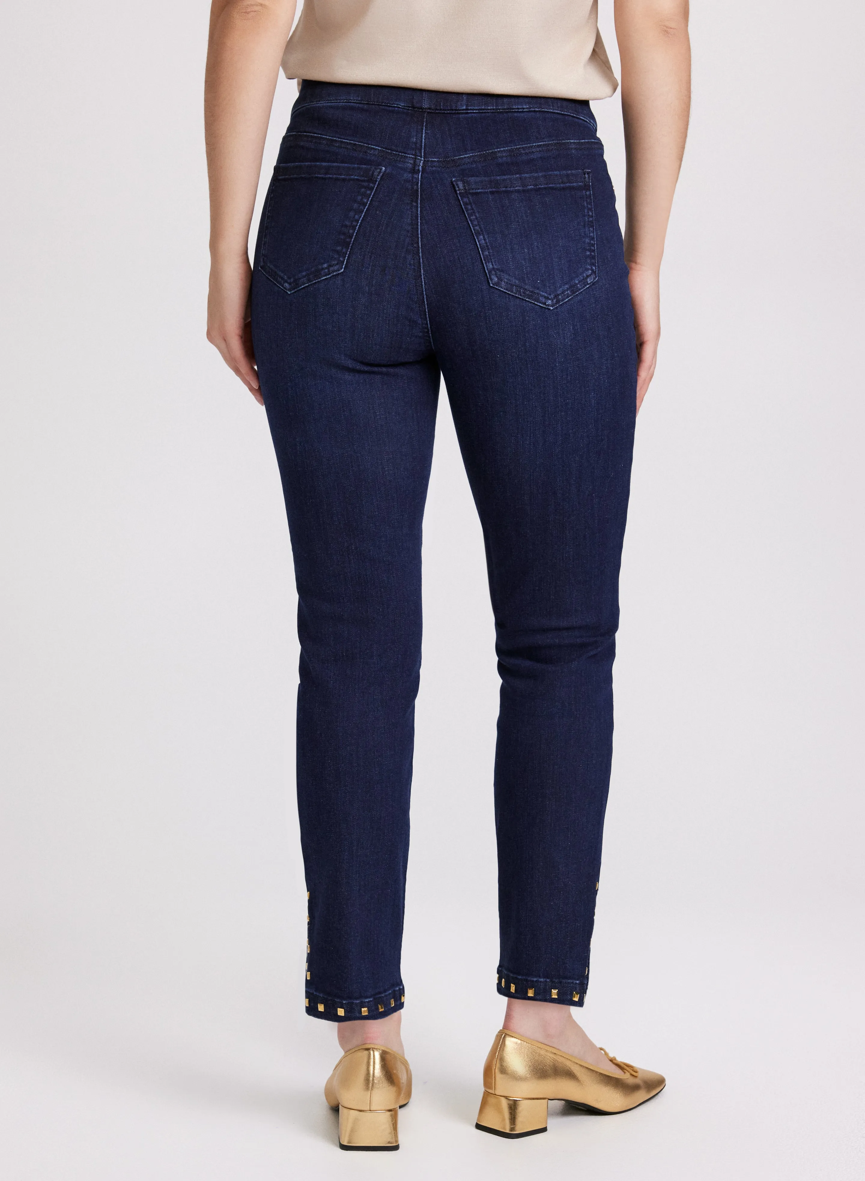Studded Hem Slim-Leg Jeans sold by Laura product image thumbnail 4