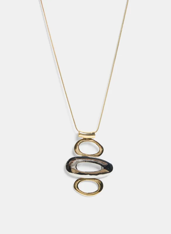 Oval Layer Pendant Necklace sold by Laura