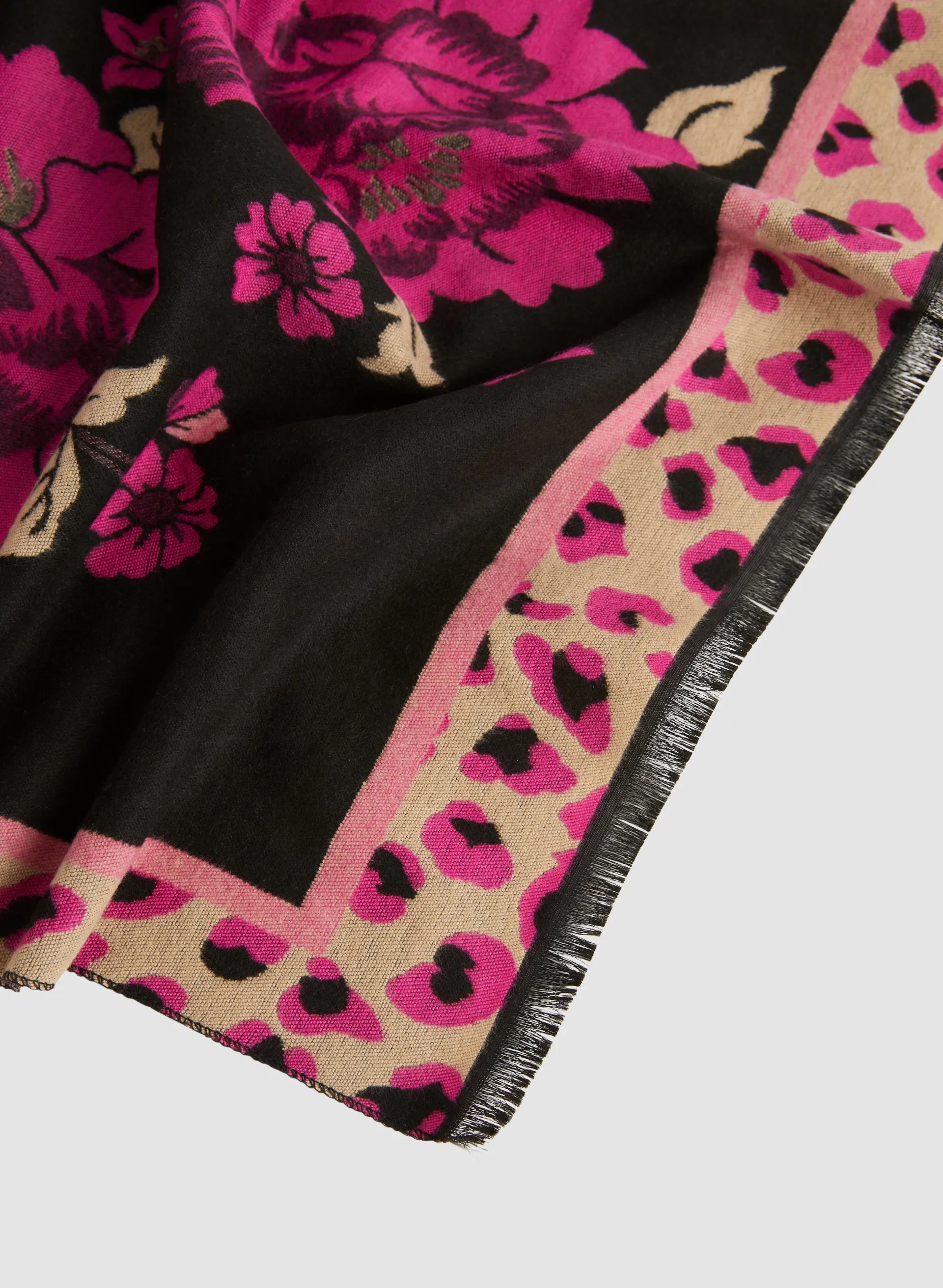 Floral & Leopard Print Scarf sold by Laura product image thumbnail 2