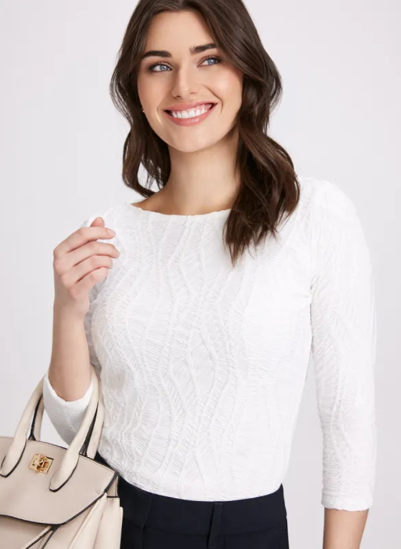 Textured Knit Top sold by Laura